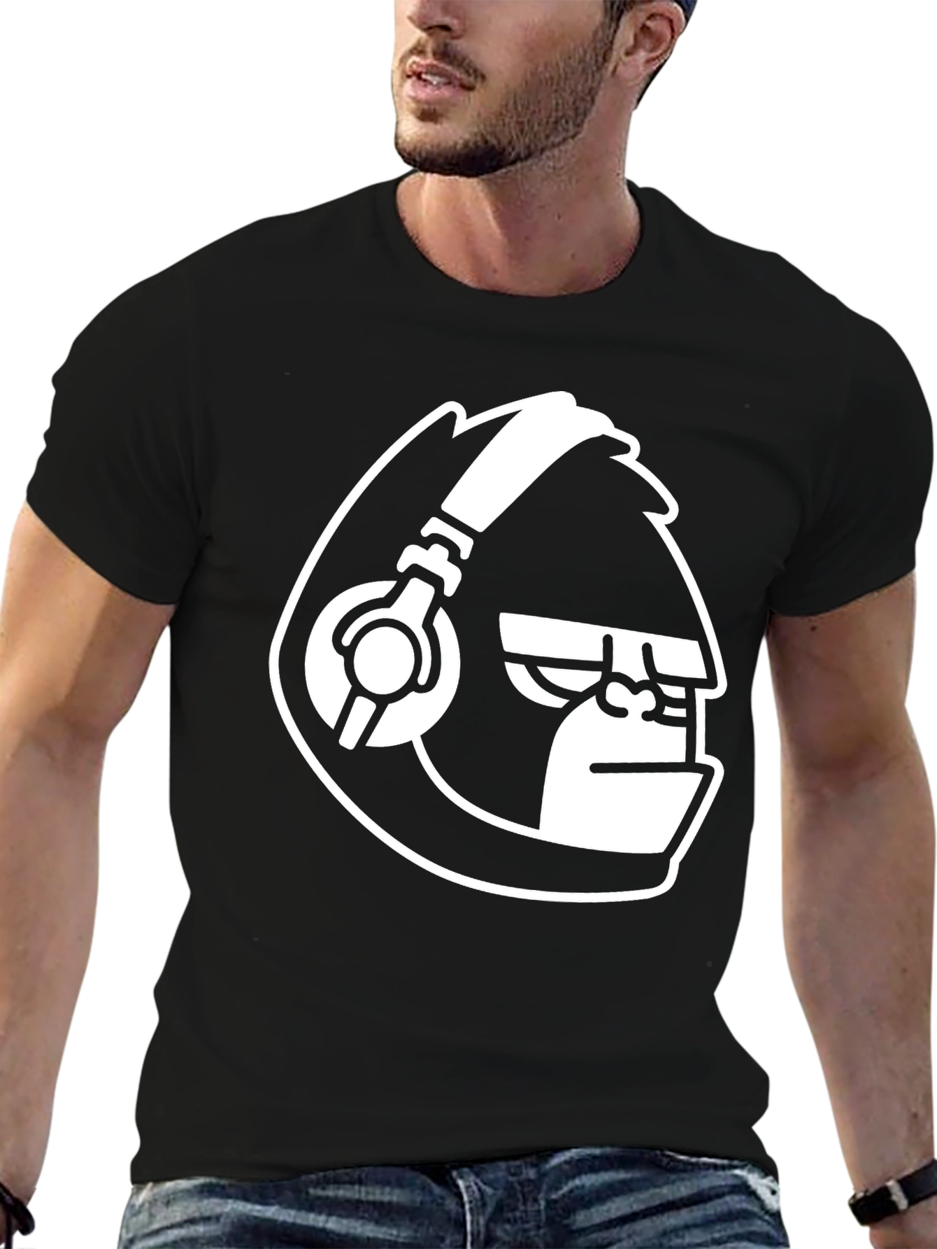 Black Cool Gorilla DJ T-Shirt - Black view 6