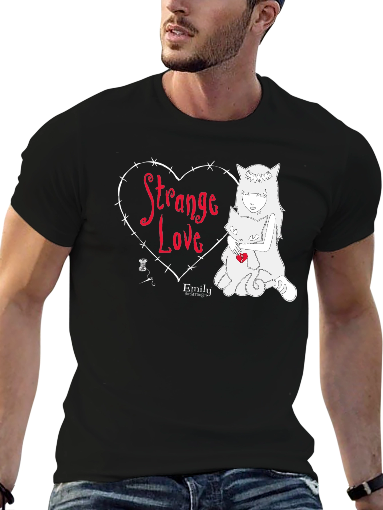 Black Strange Love Graphic Tee - Emily the Strange Style view 6