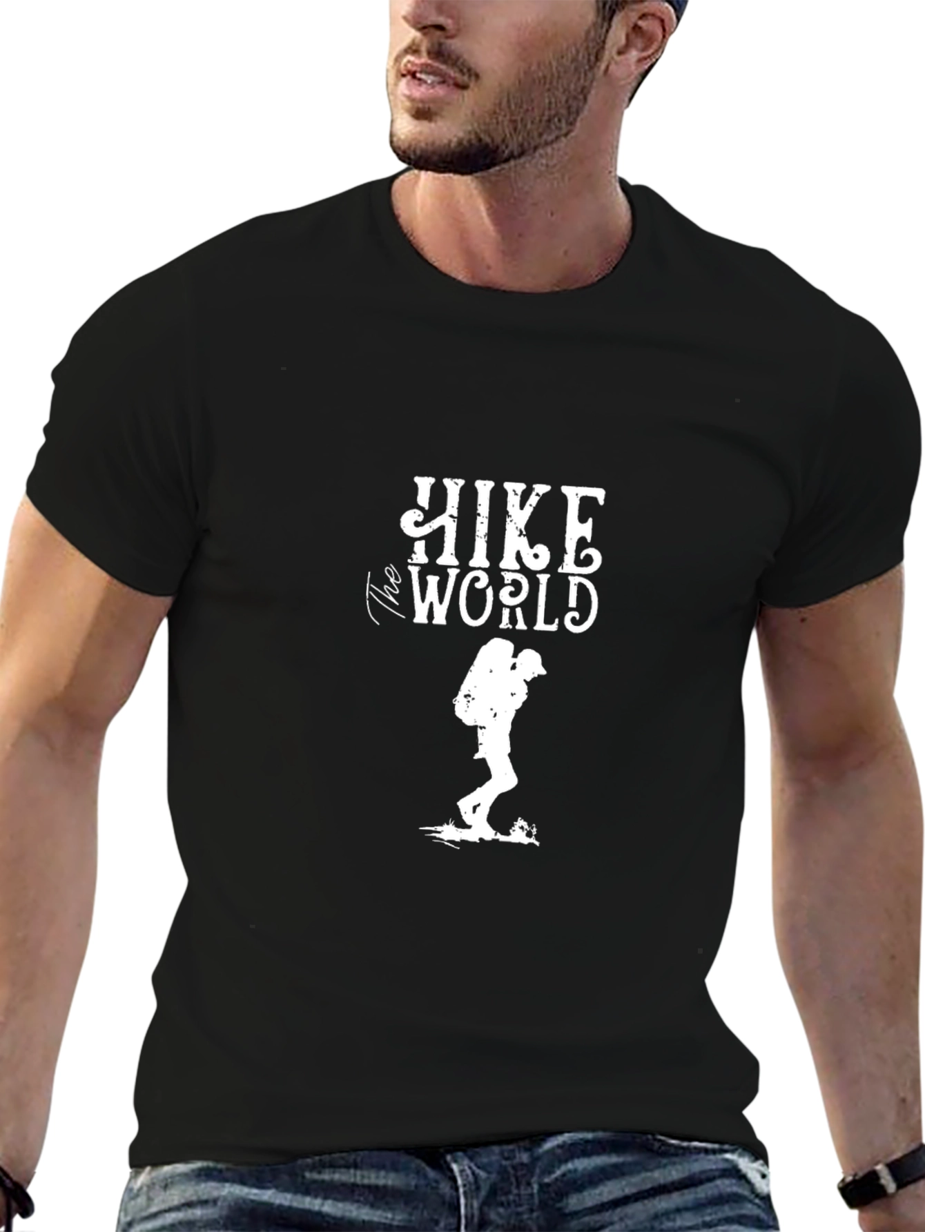 Black Hike The World Graphic Tee - Adventure Awaits! view 6