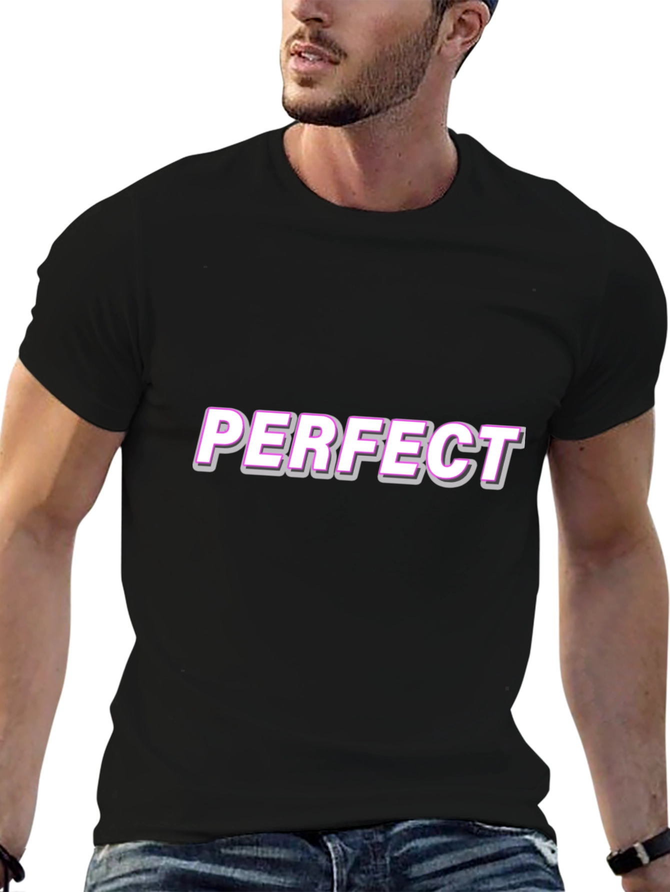 Black Perfect Graphic T-Shirt - Black view 6