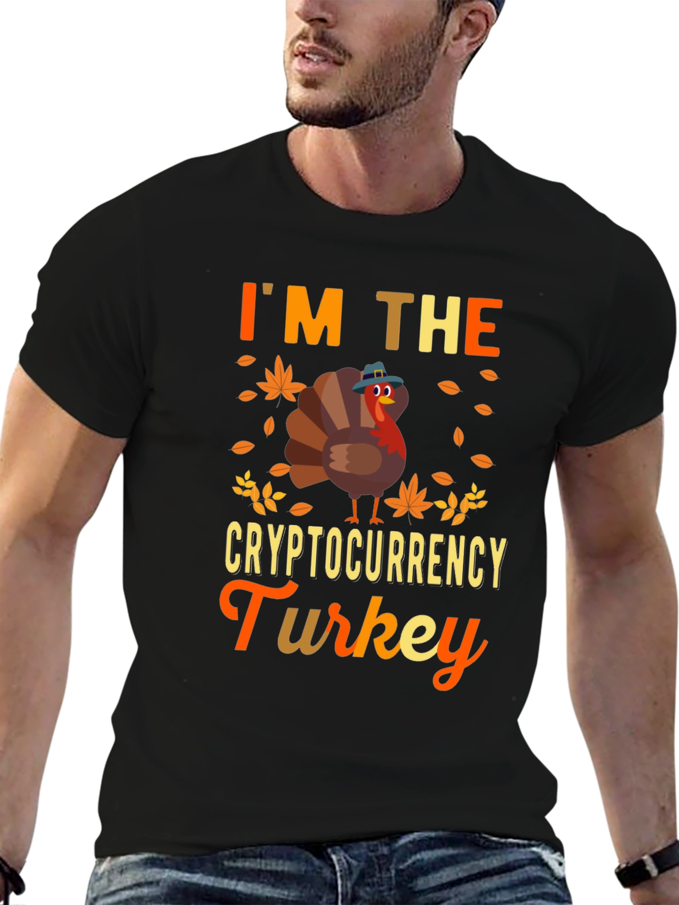 Black Cryptocurrency Turkey T-Shirt view 6