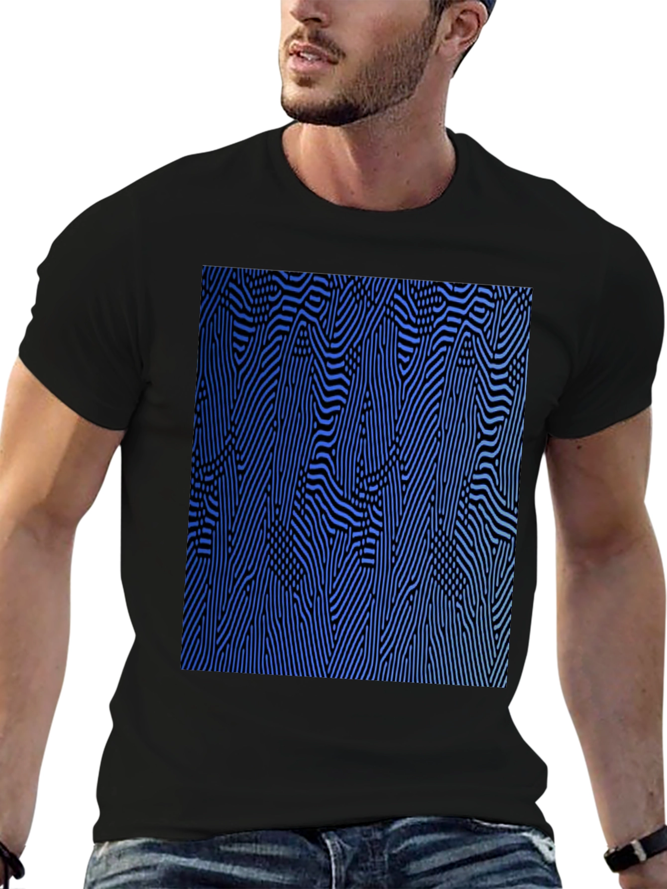 Abstract Pattern Graphic Tee - Modern Style - 6