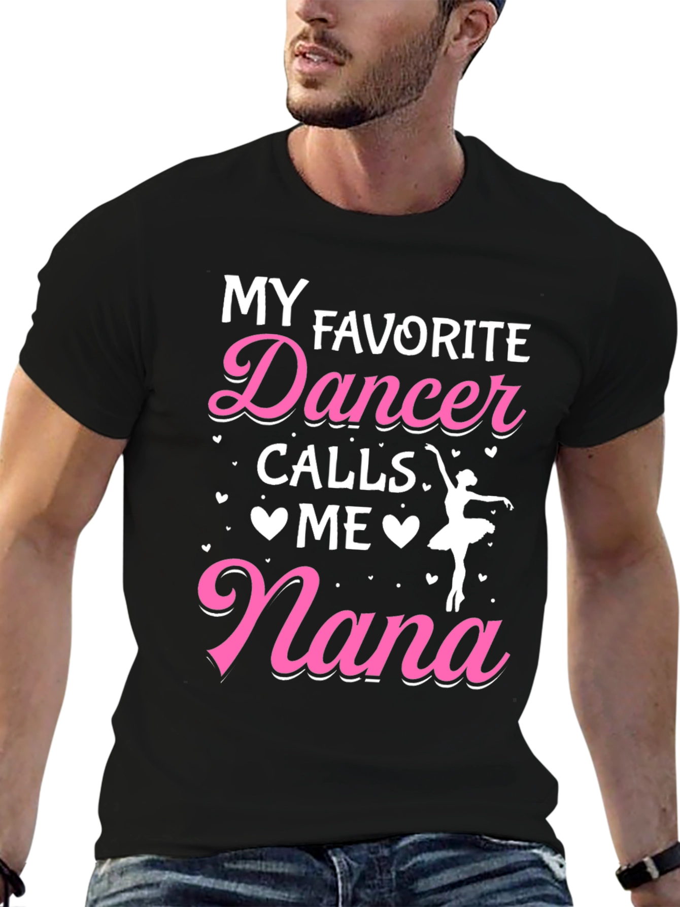 Black My Favorite Dancer Calls Me Nana Graphic Tee view 6