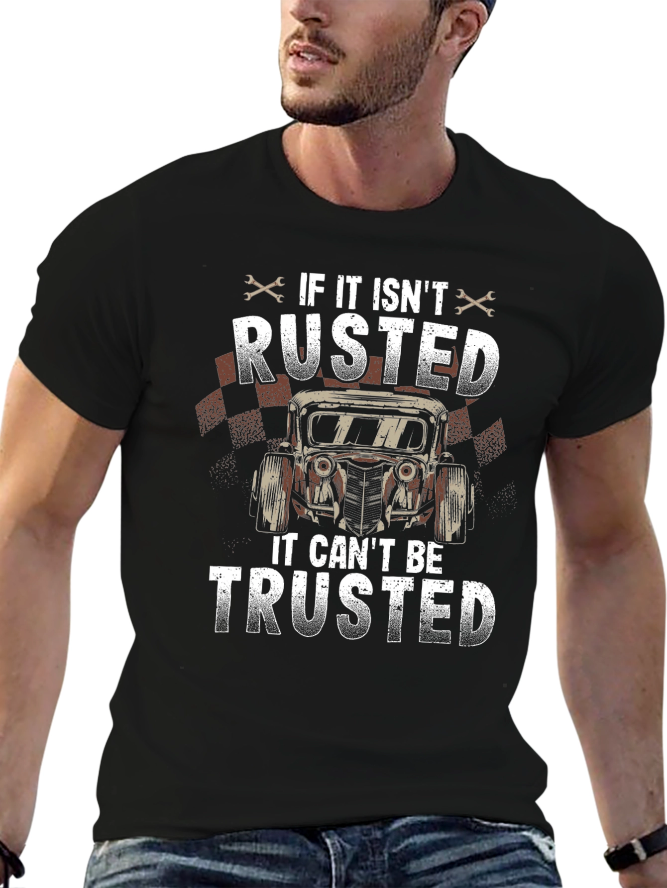 Black Rusted Car T-Shirt view 6