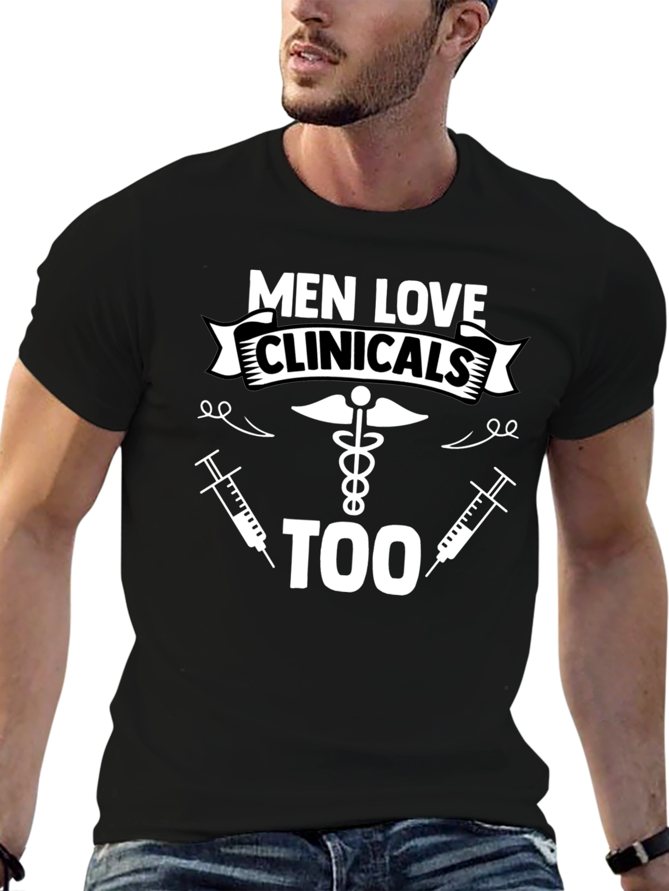 Black Men Love Clinicals Too Funny T-Shirt view 6