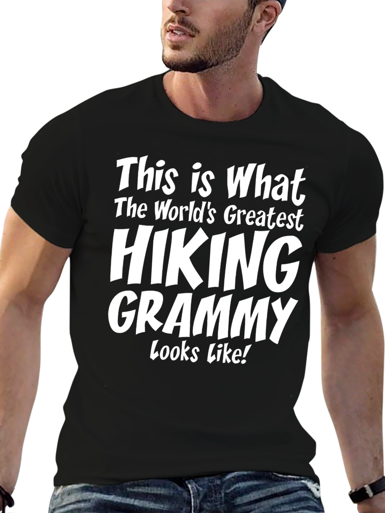 Black Hiking Grammy T-Shirt - World's Greatest view 6