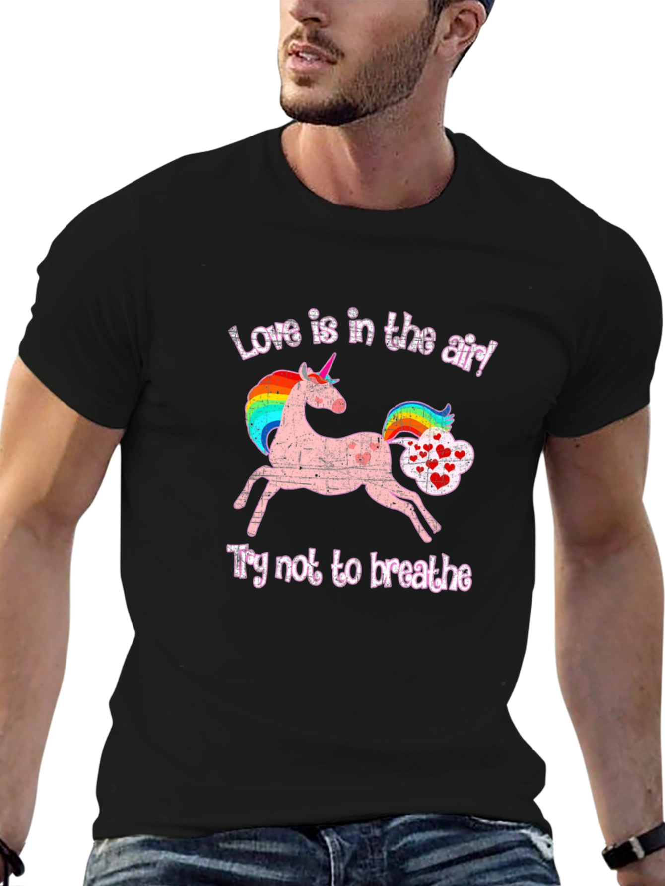 Black Unicorn 'Love is in the Air' Graphic Tee view 6