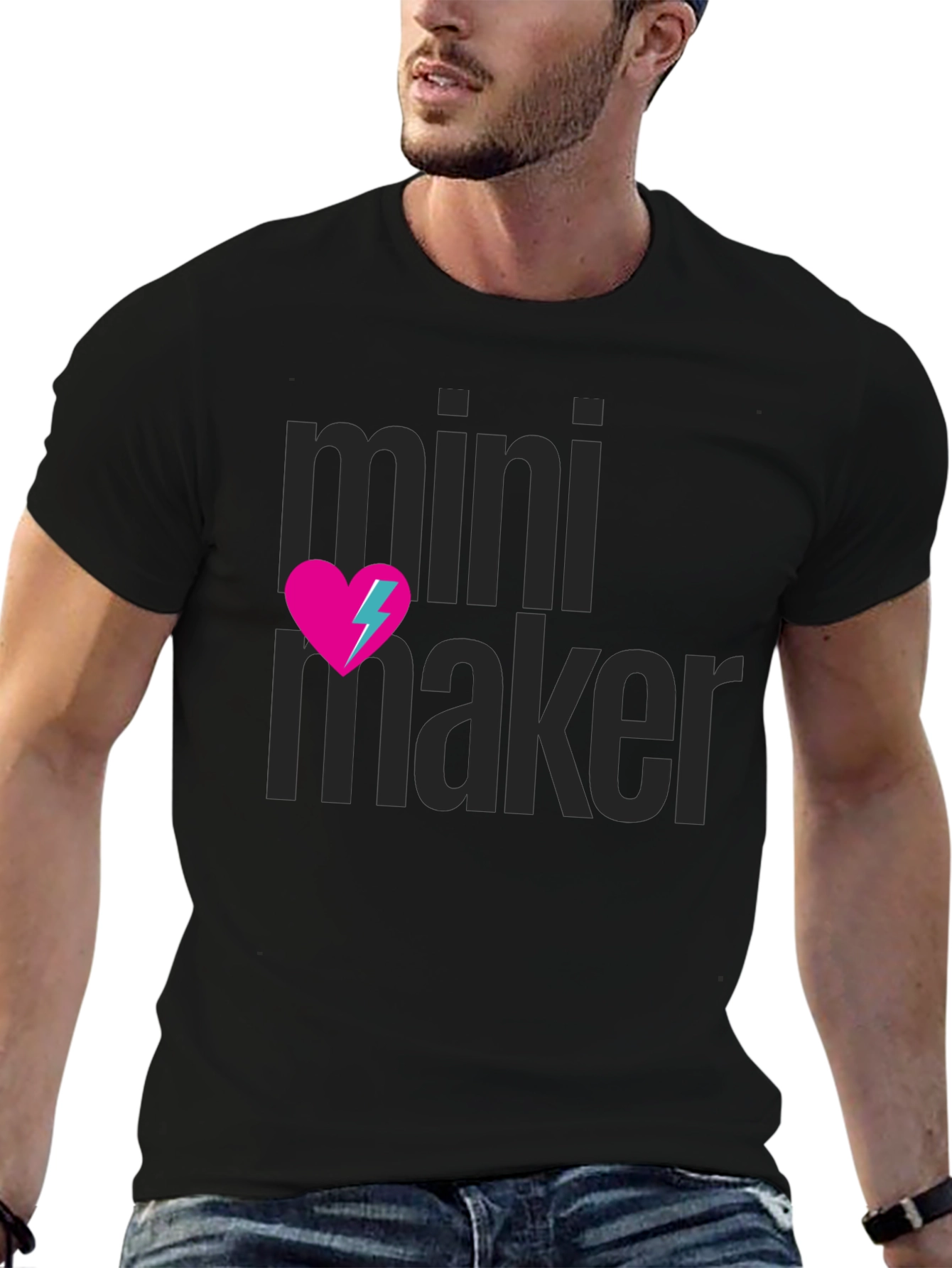Black Mini Maker Graphic T-Shirt view 6