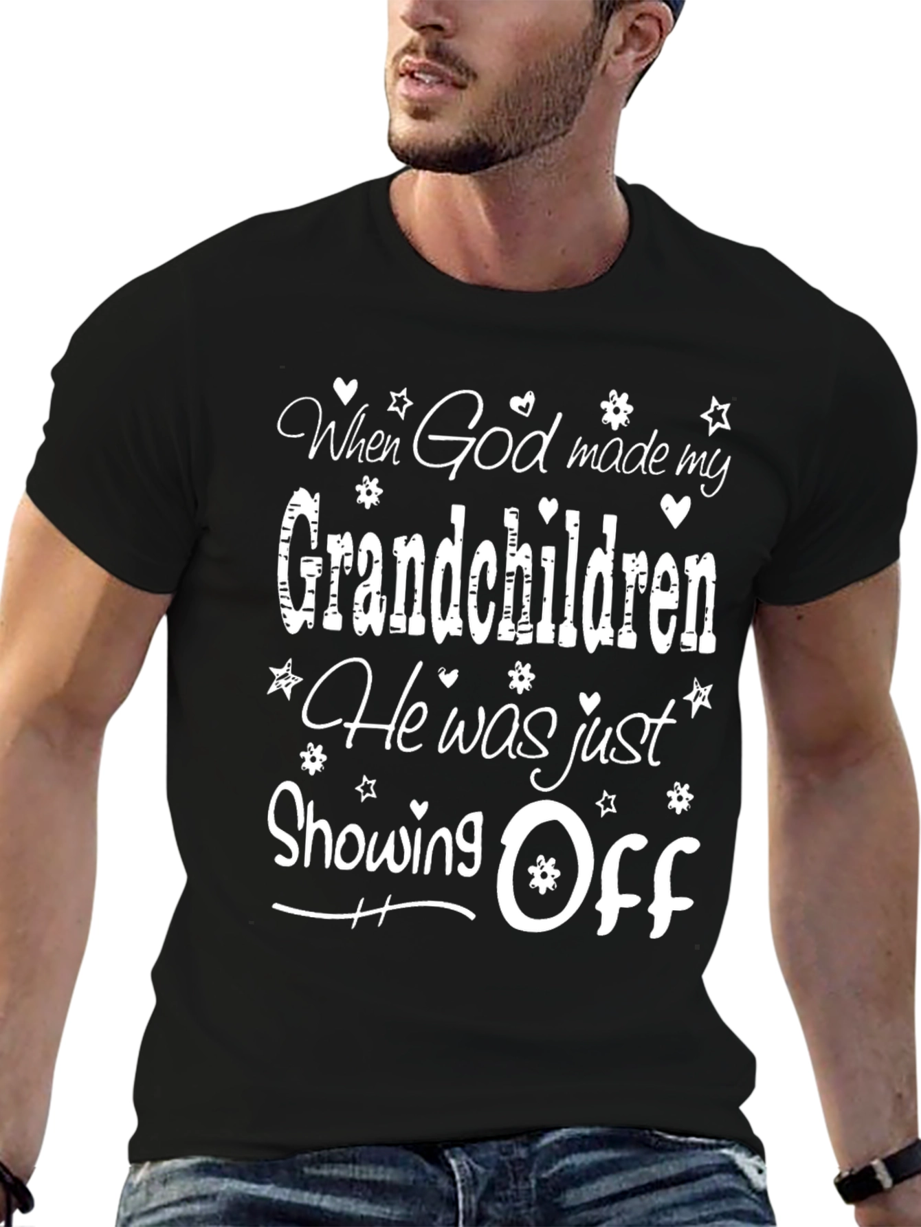 Black Grandchildren Showing Off Graphic T-Shirt view 6