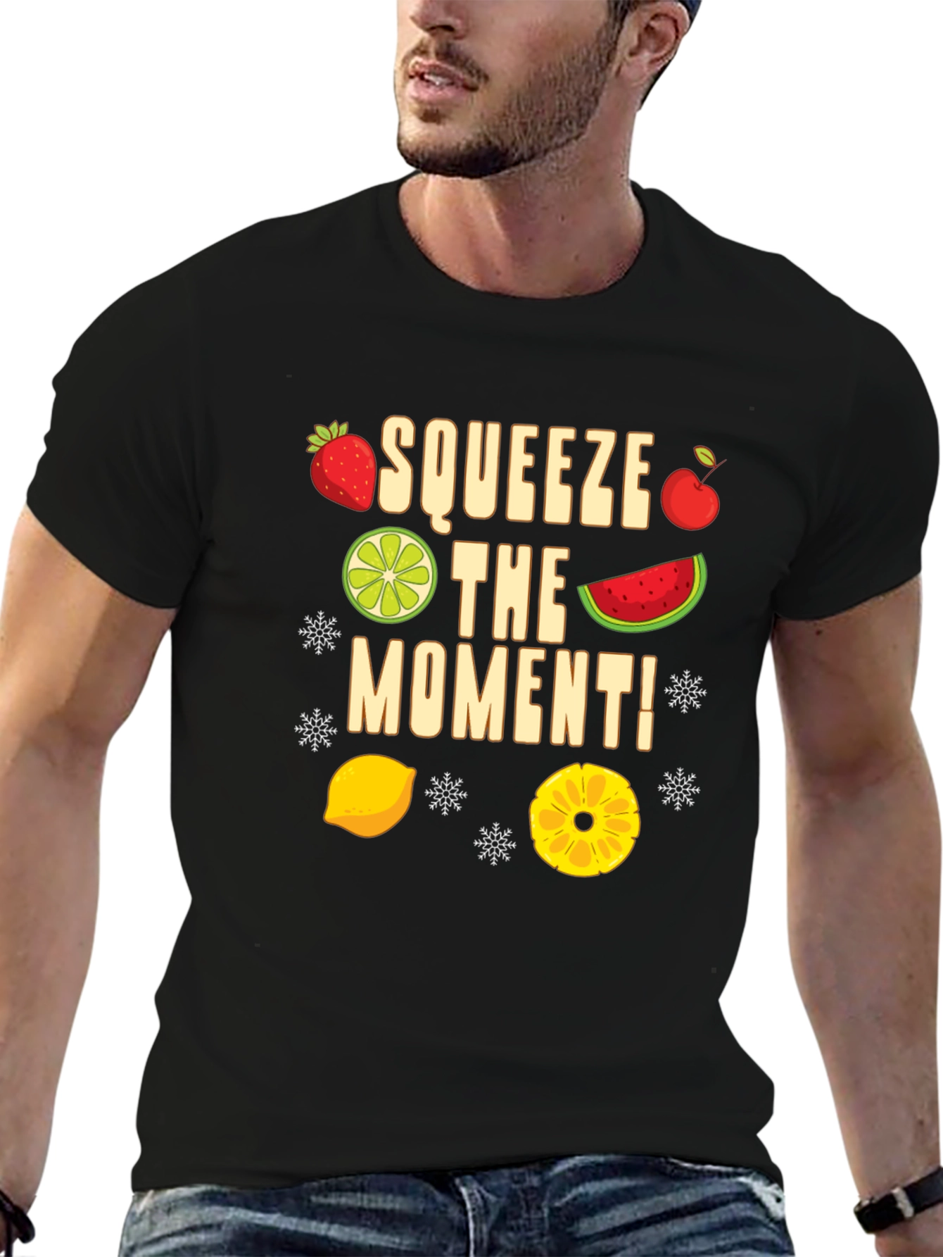 Black Squeeze the Moment Fruit T-Shirt view 6