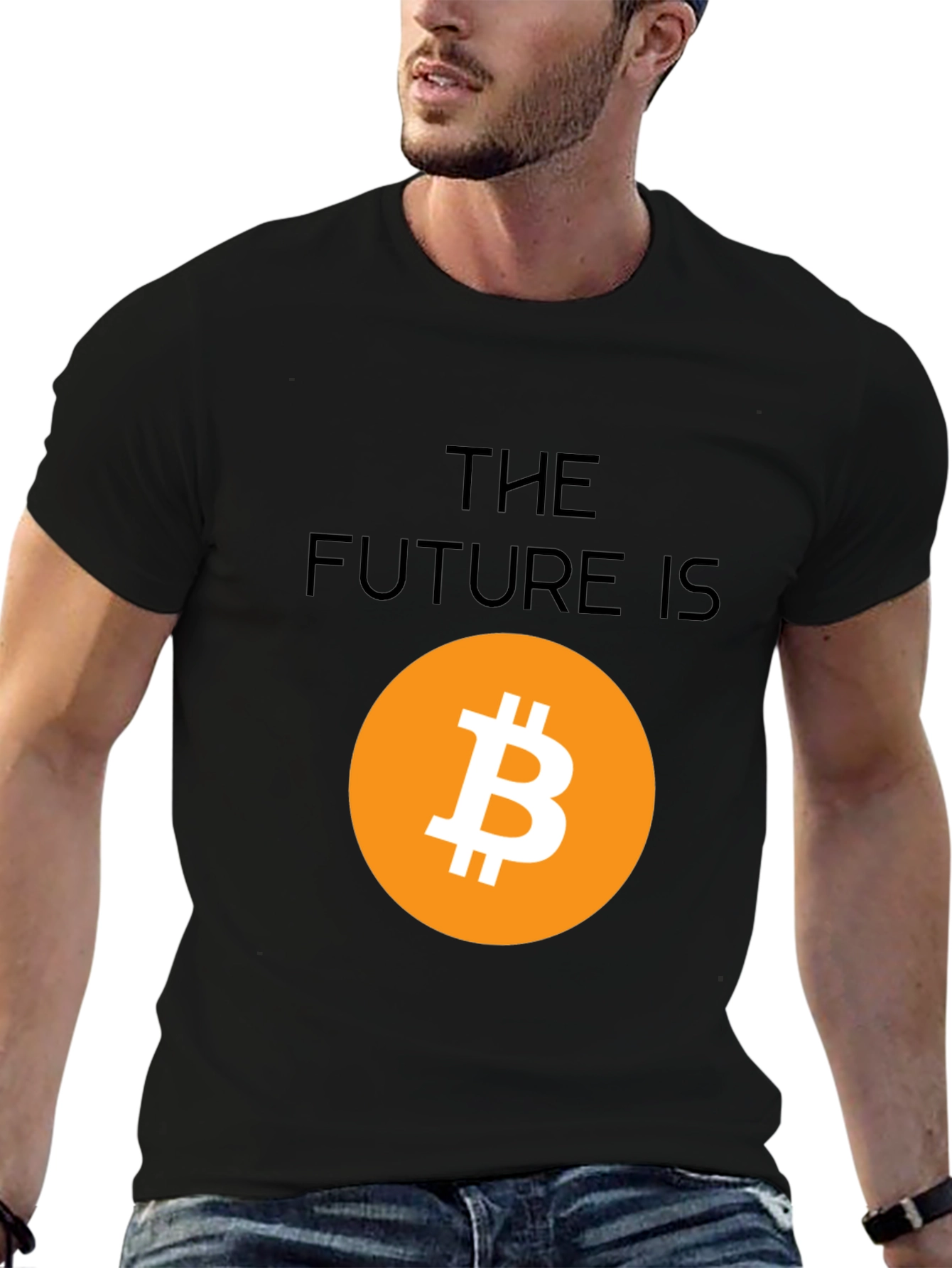 Black Bitcoin Future Graphic Tee - Crypto Black T-Shirt view 6