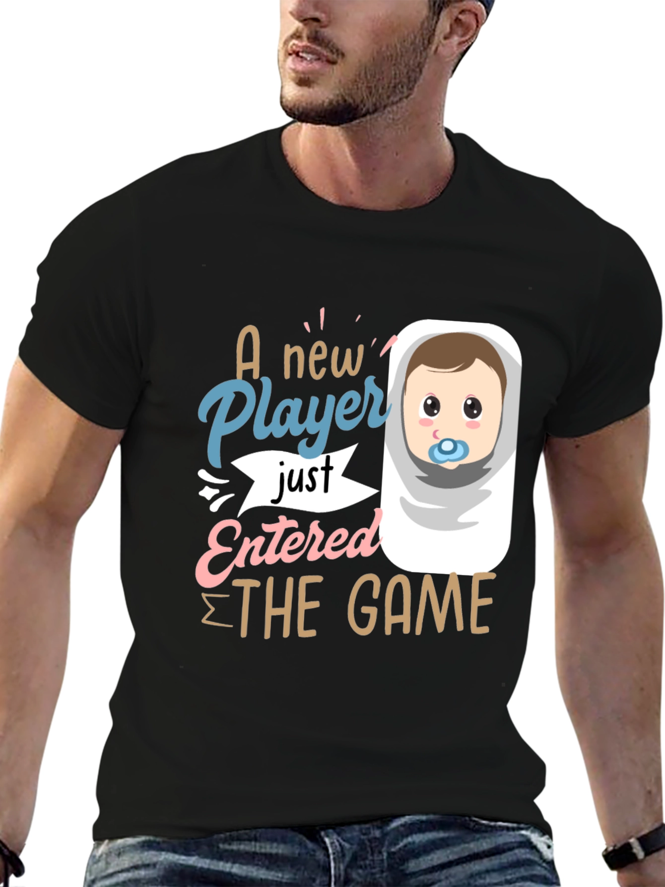 Black New Player Baby Graphic Tee view 6