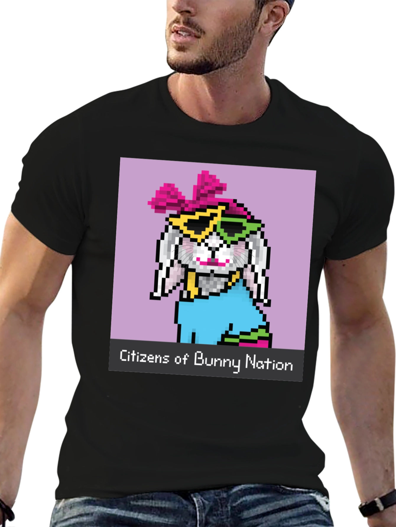 Black Citizens of Bunny Nation Graphic Tee view 6