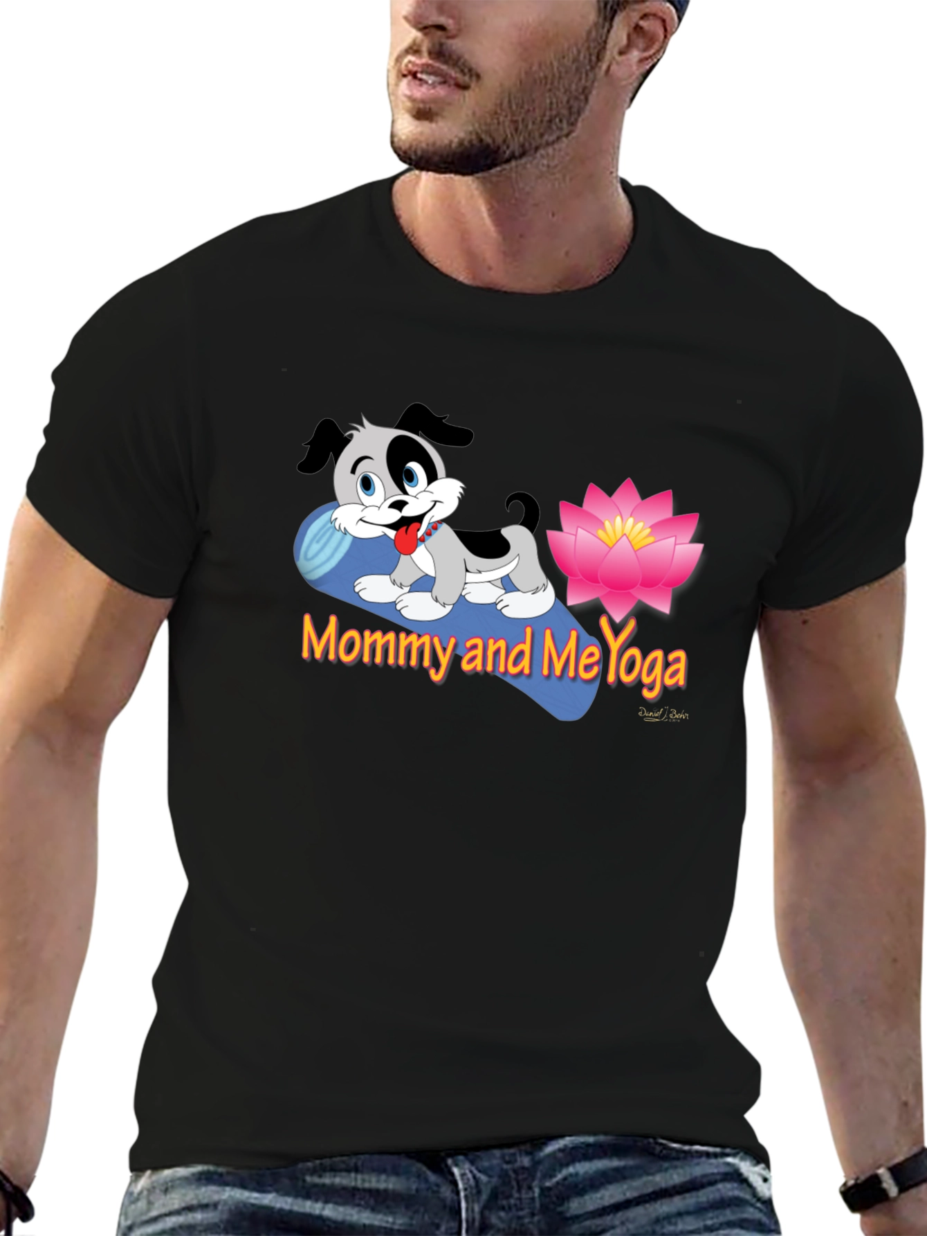 Black Mommy and Me Yoga Black T-Shirt view 6