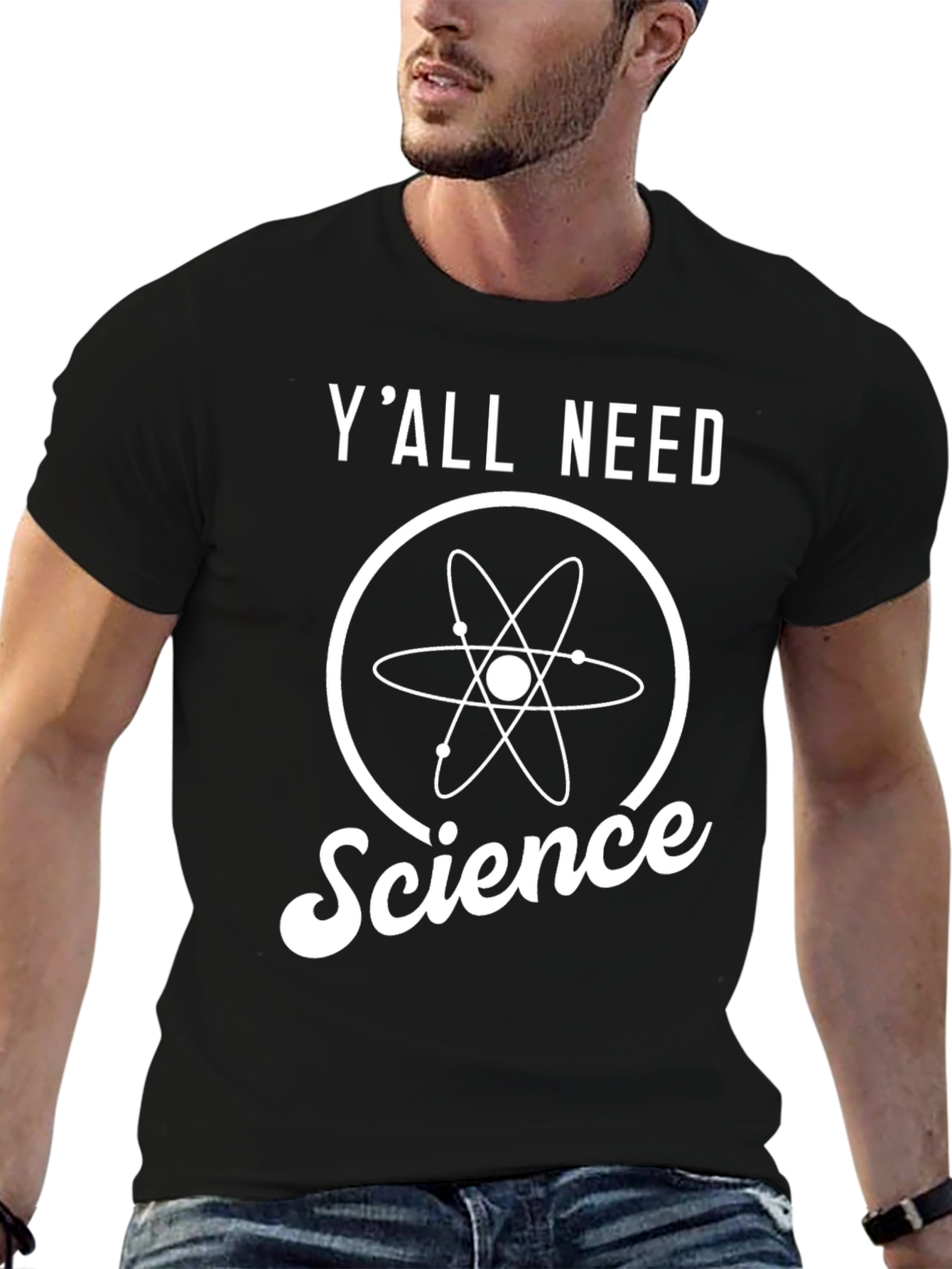 Black Y'all Need Science T-Shirt - Funny Geek Tee view 6