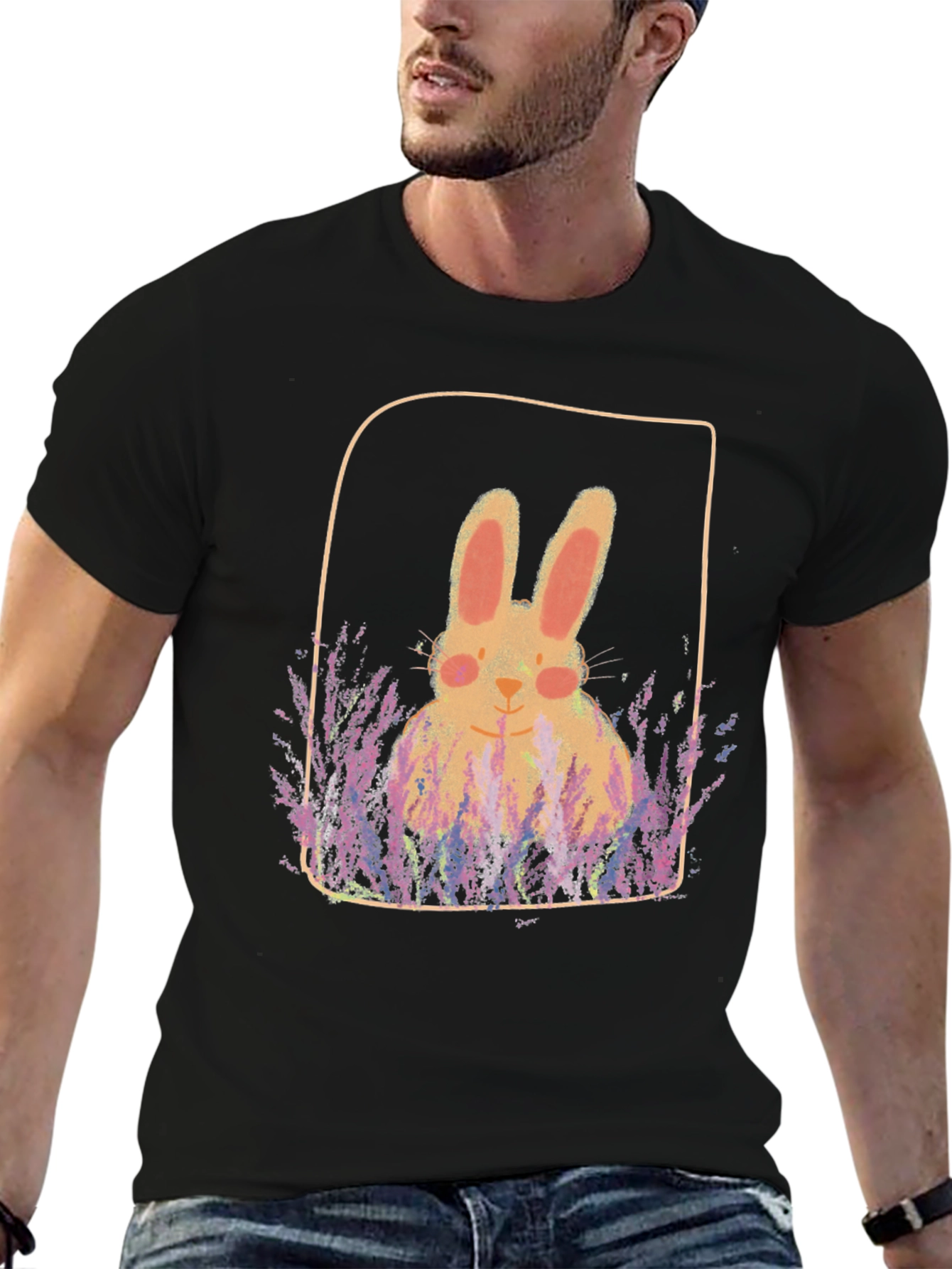 Bunny in Lavender Field Graphic Tee - 6