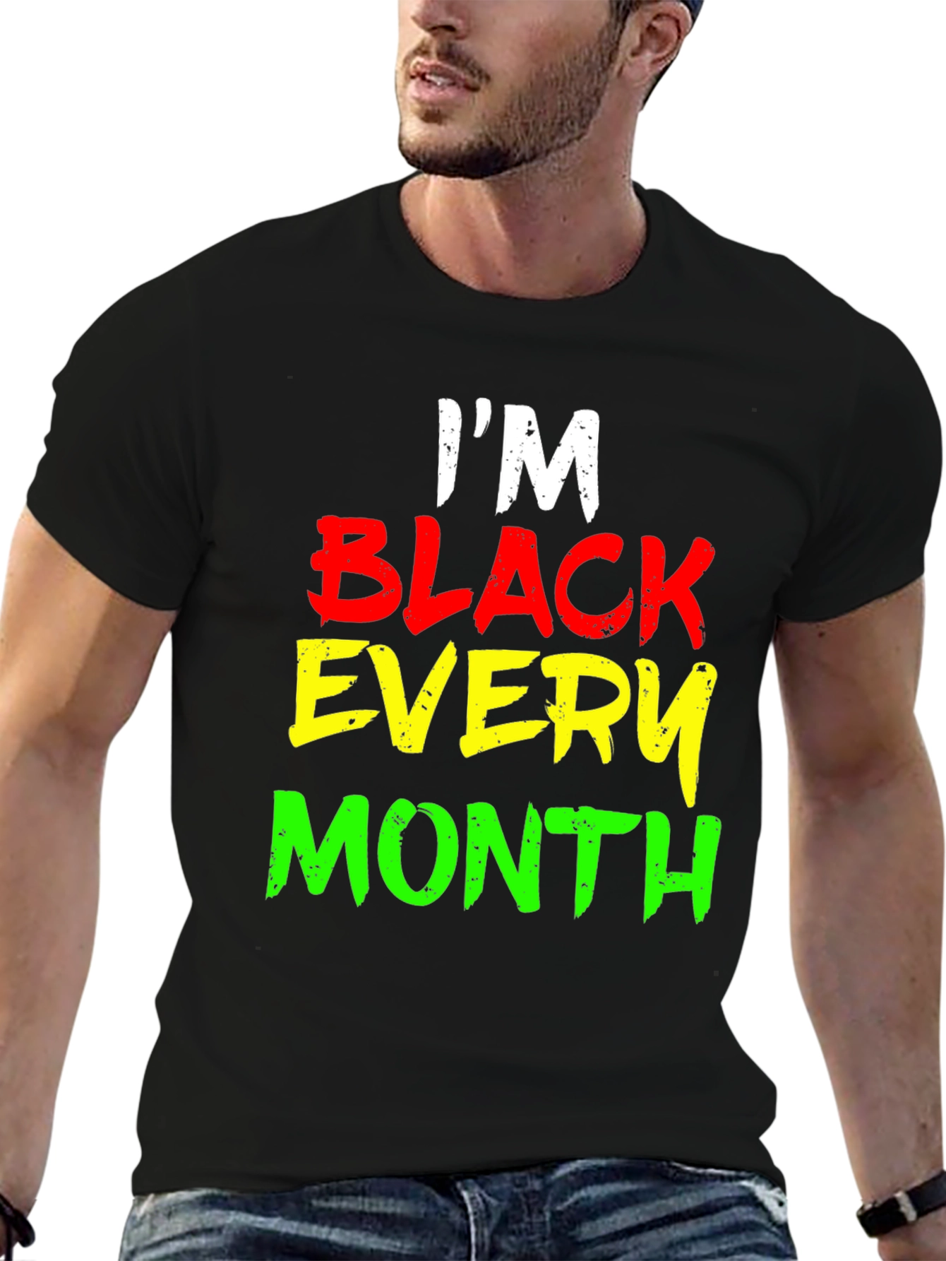 Black I'm Black Every Month Graphic Tee view 6