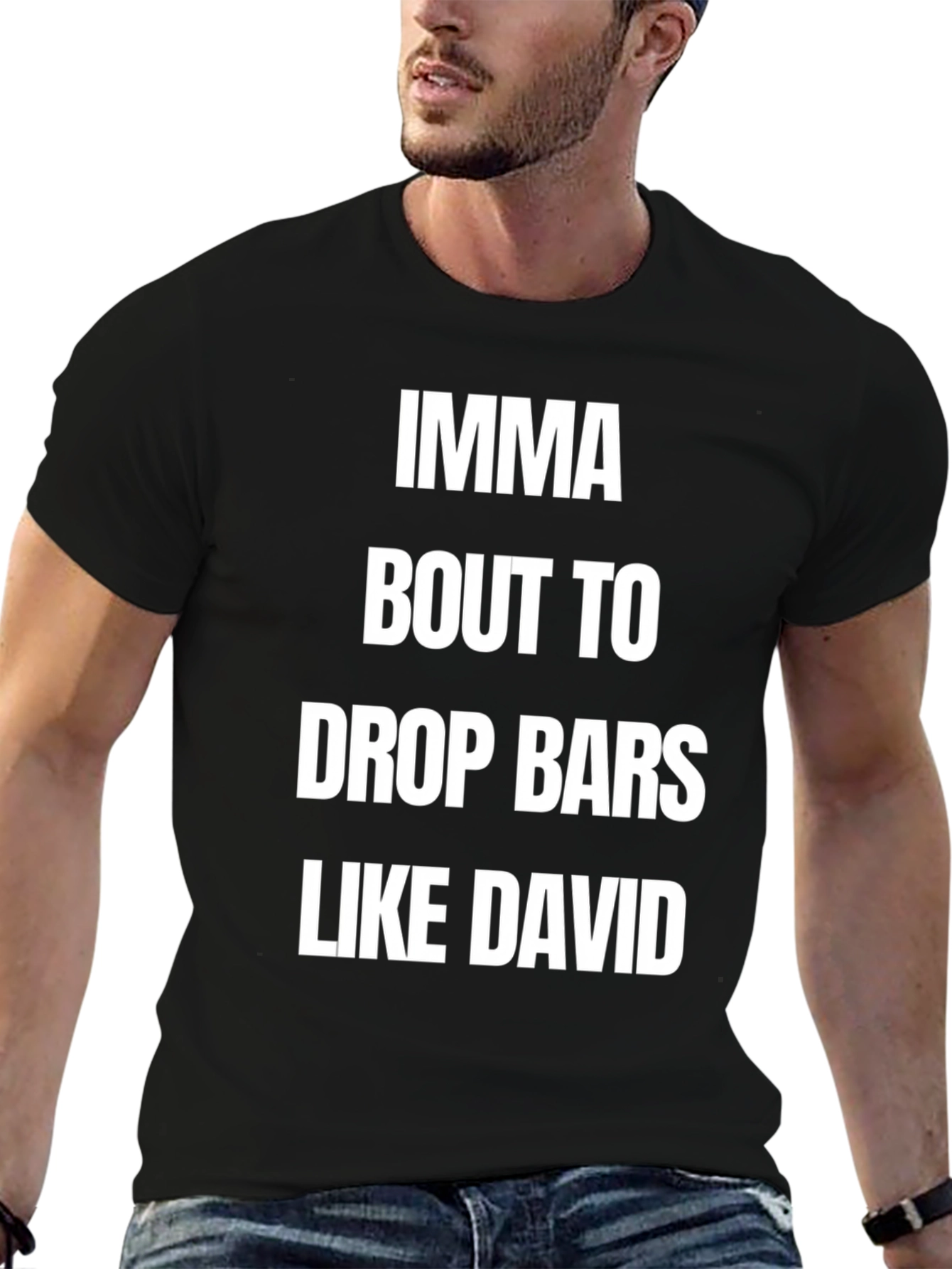 Black Imma Bout to Drop Bars Like David T-Shirt view 6