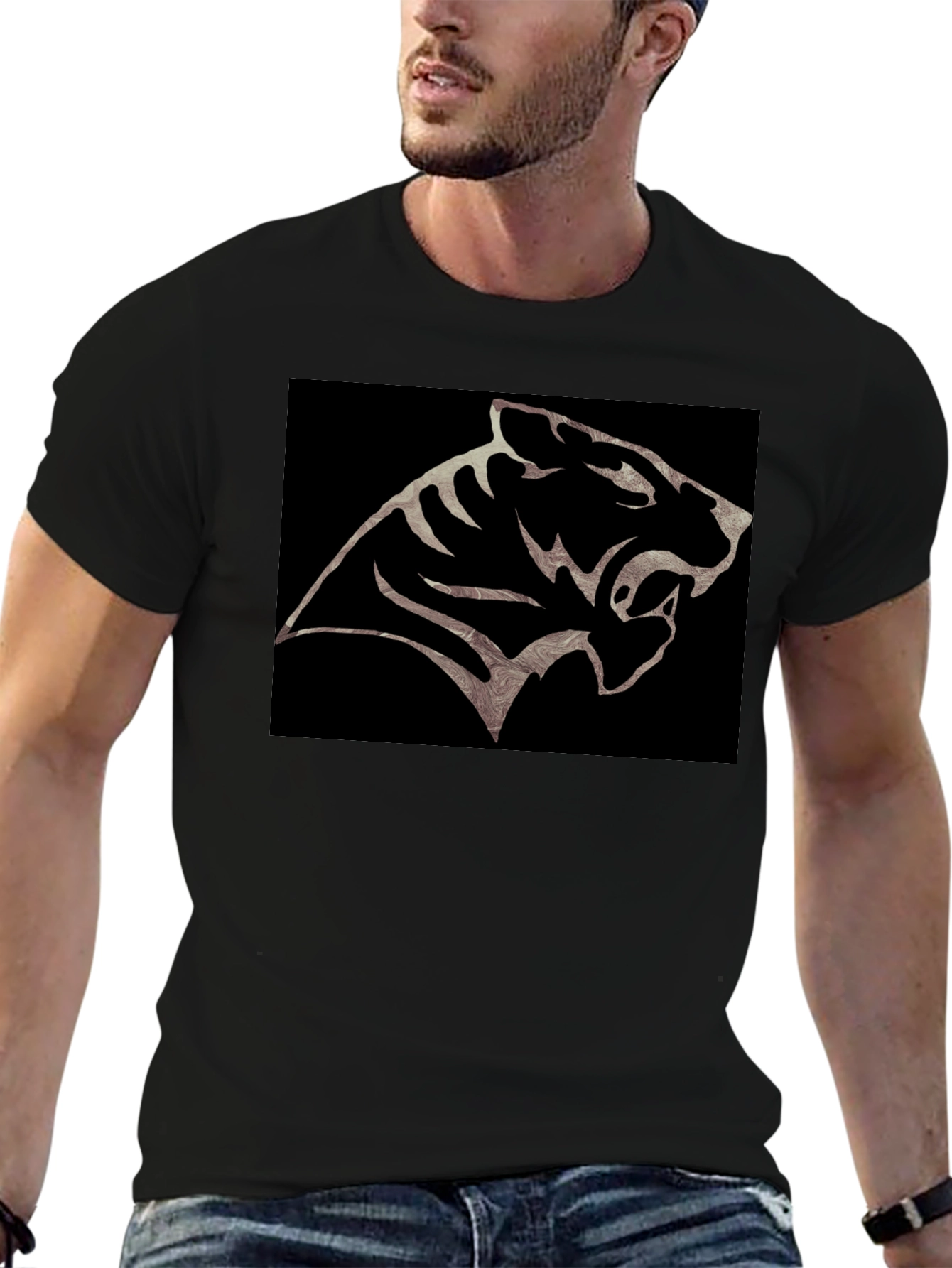Black Black Tiger Graphic Tee - Fierce Style view 6