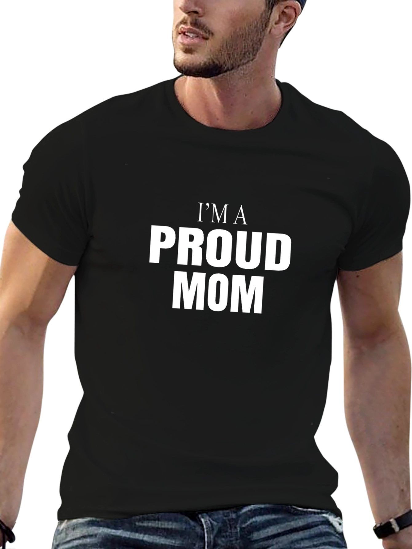 Black Proud Mom Graphic Tee view 6