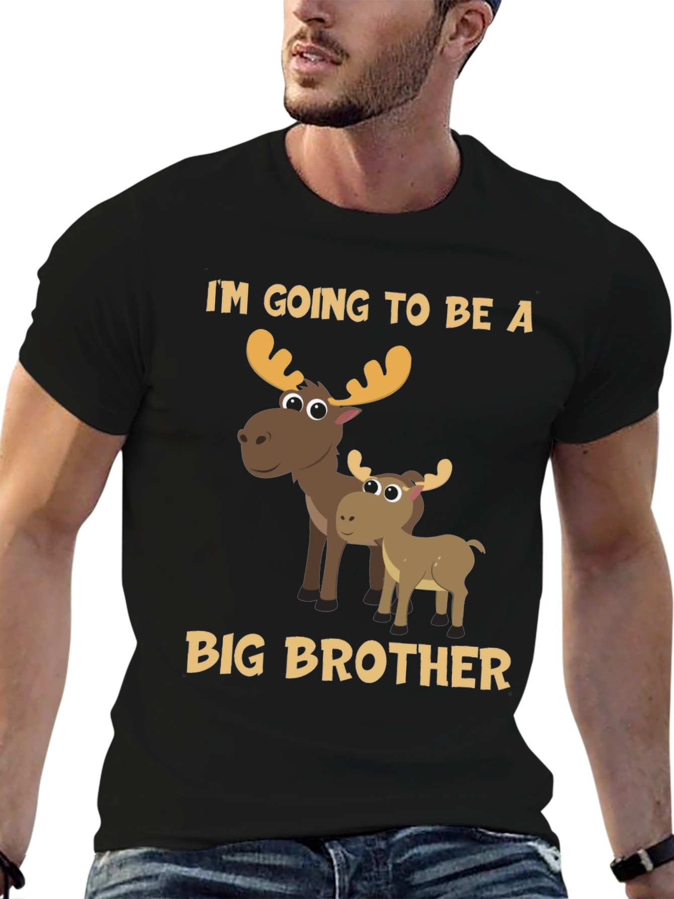Black Big Brother Moose T-Shirt view 6