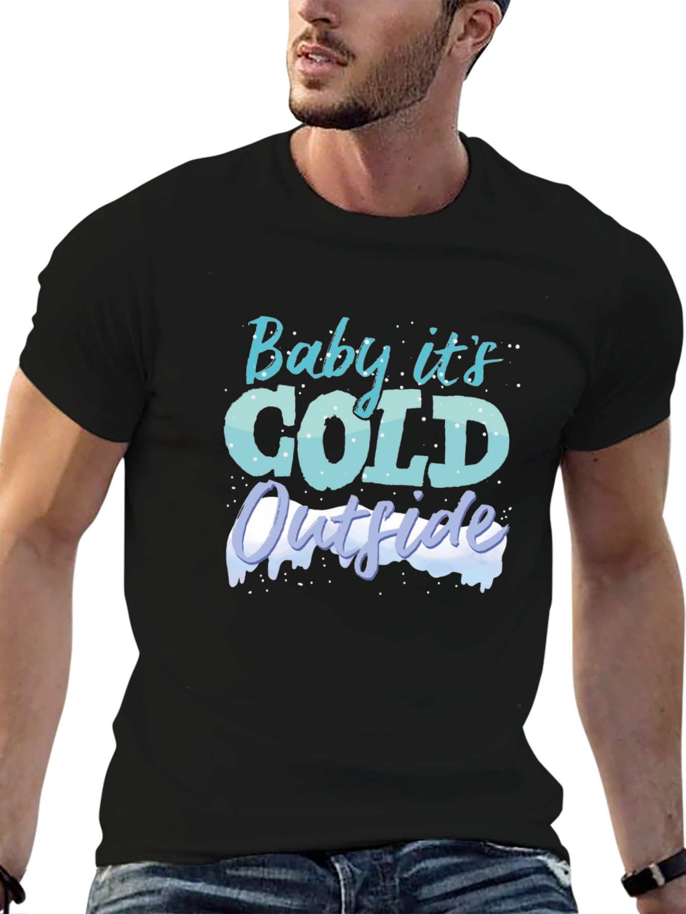 Black Baby It's Cold Outside Graphic Tee view 6