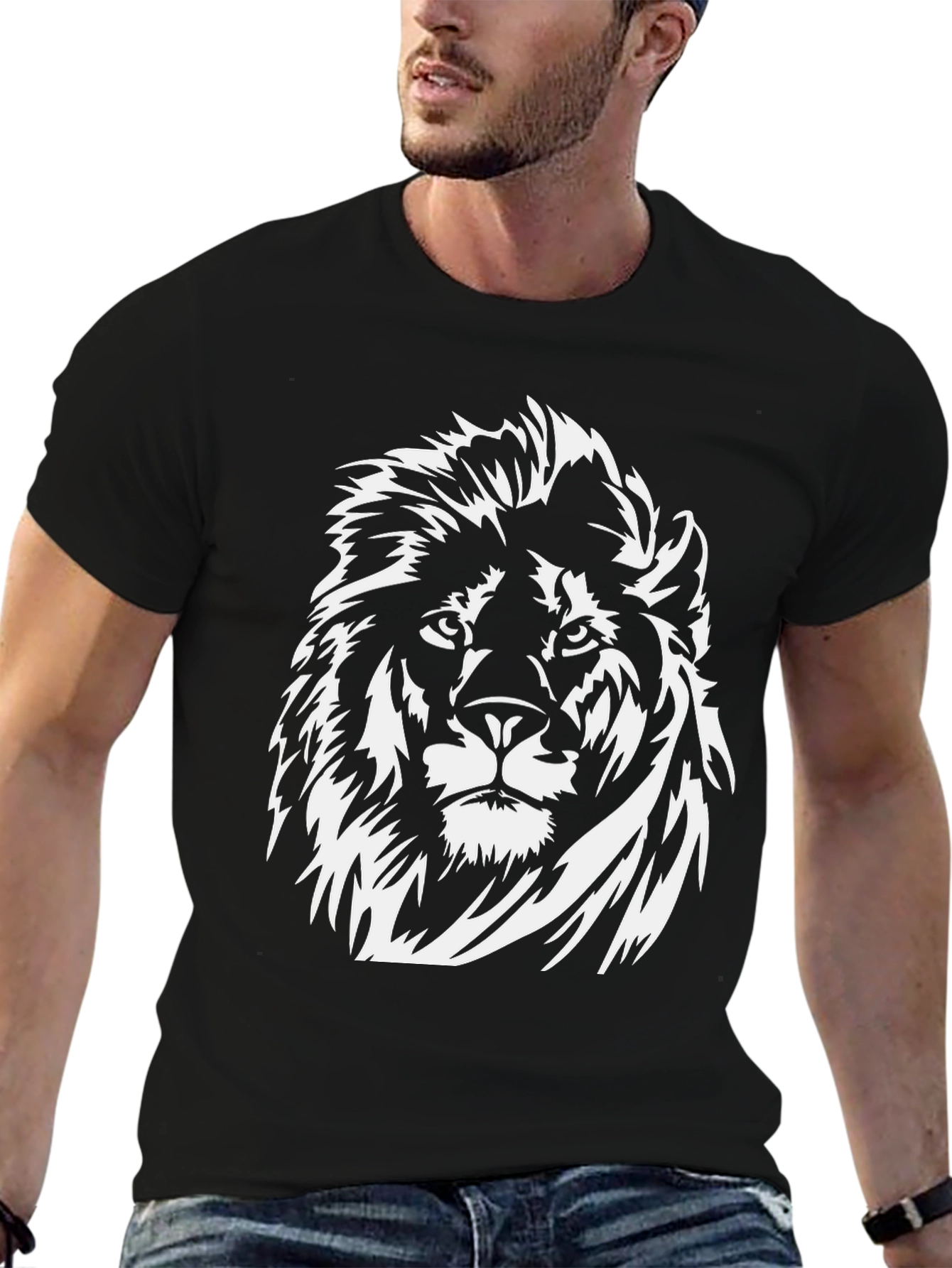 Black Black Lion Graphic Tee view 6