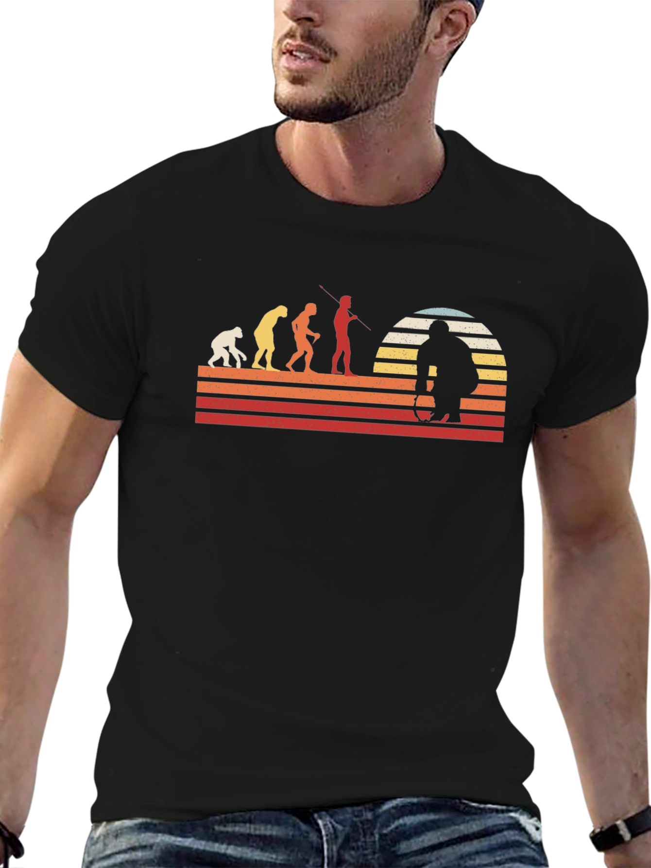 Black Evolution of Bowler Black T-Shirt view 6