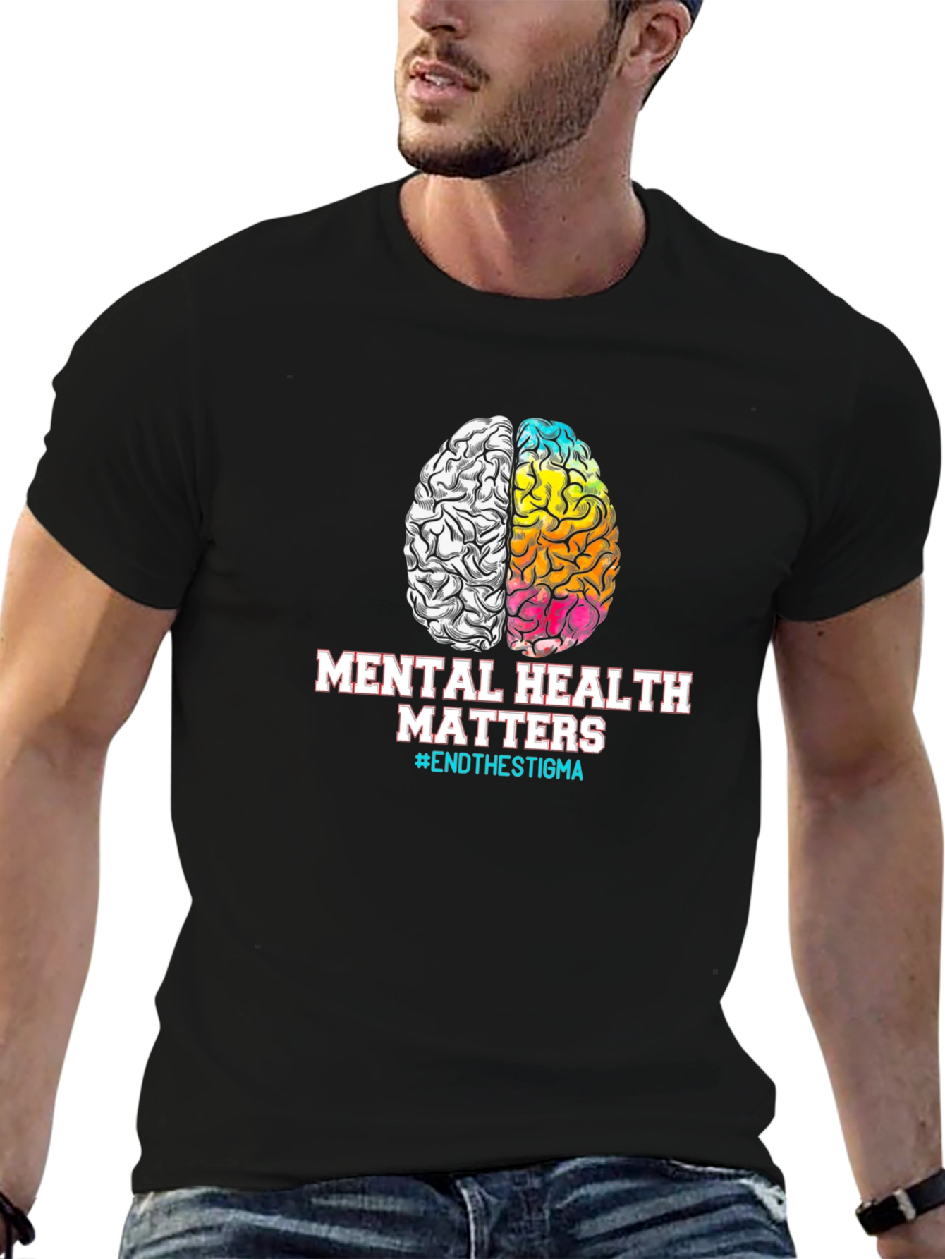 Black Mental Health Matters T-Shirt - End the Stigma view 6