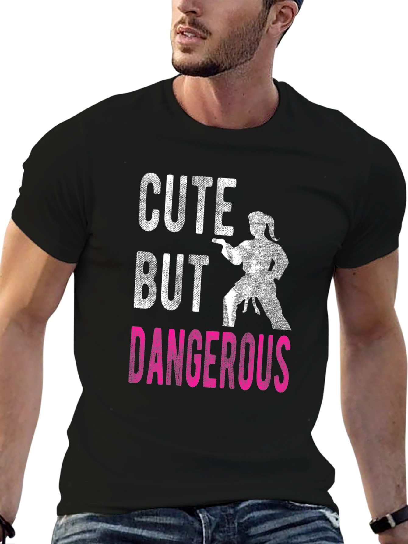 Black Cute But Dangerous T-Shirt view 6