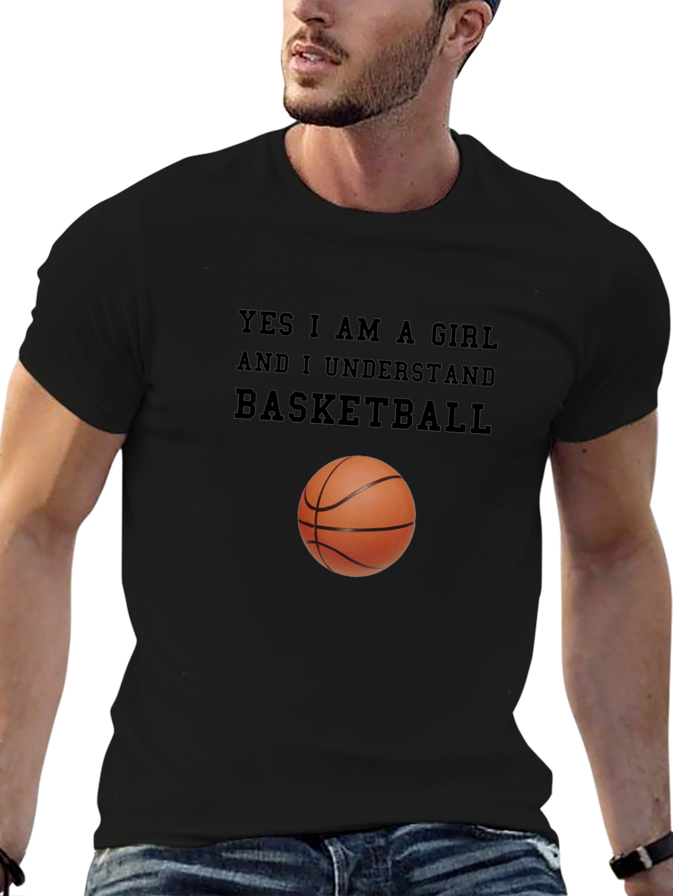Black Basketball Girl T-Shirt: Understand the Game! view 6