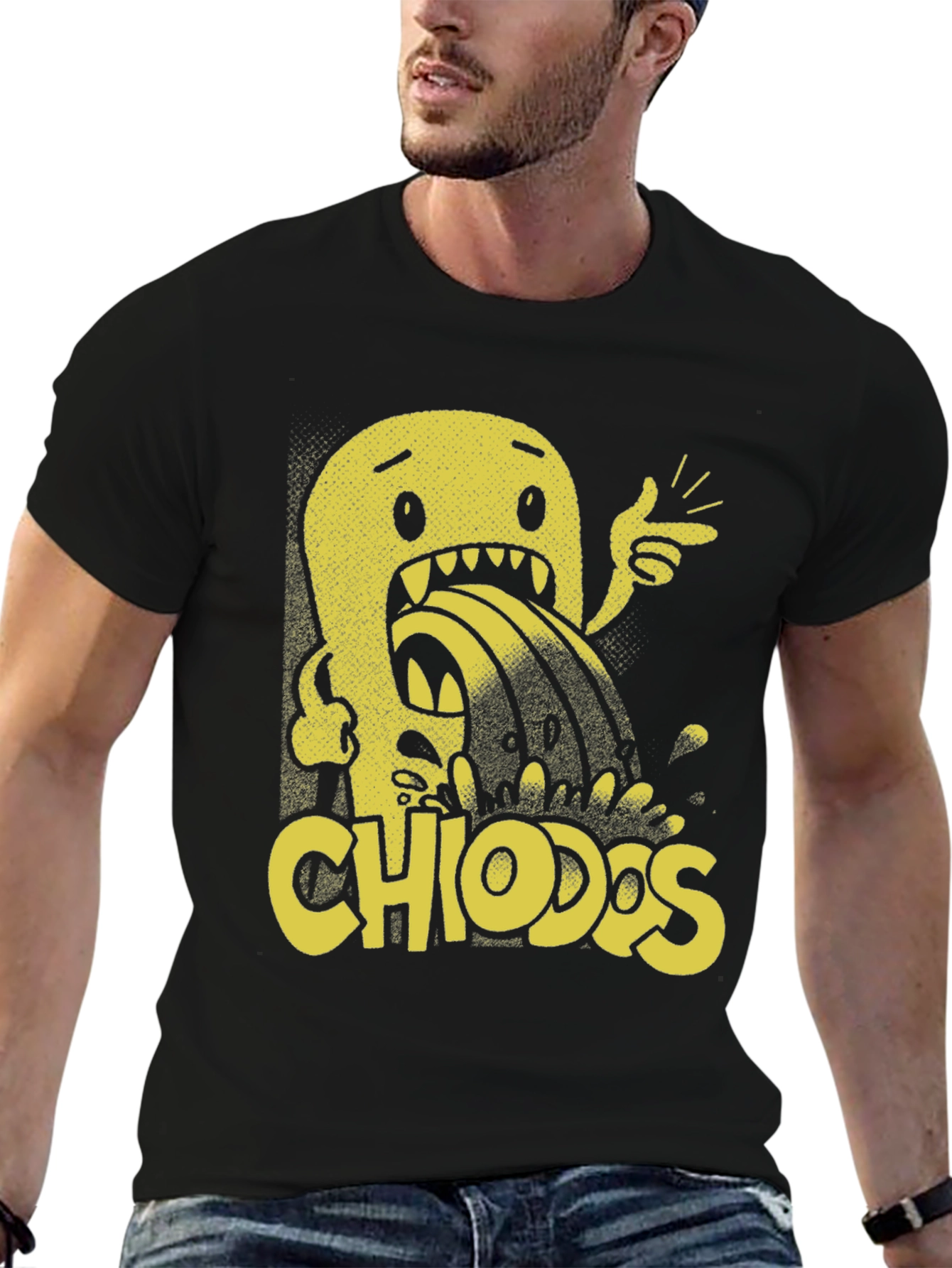 Black Chiodos Graphic Print Black T-Shirt view 6