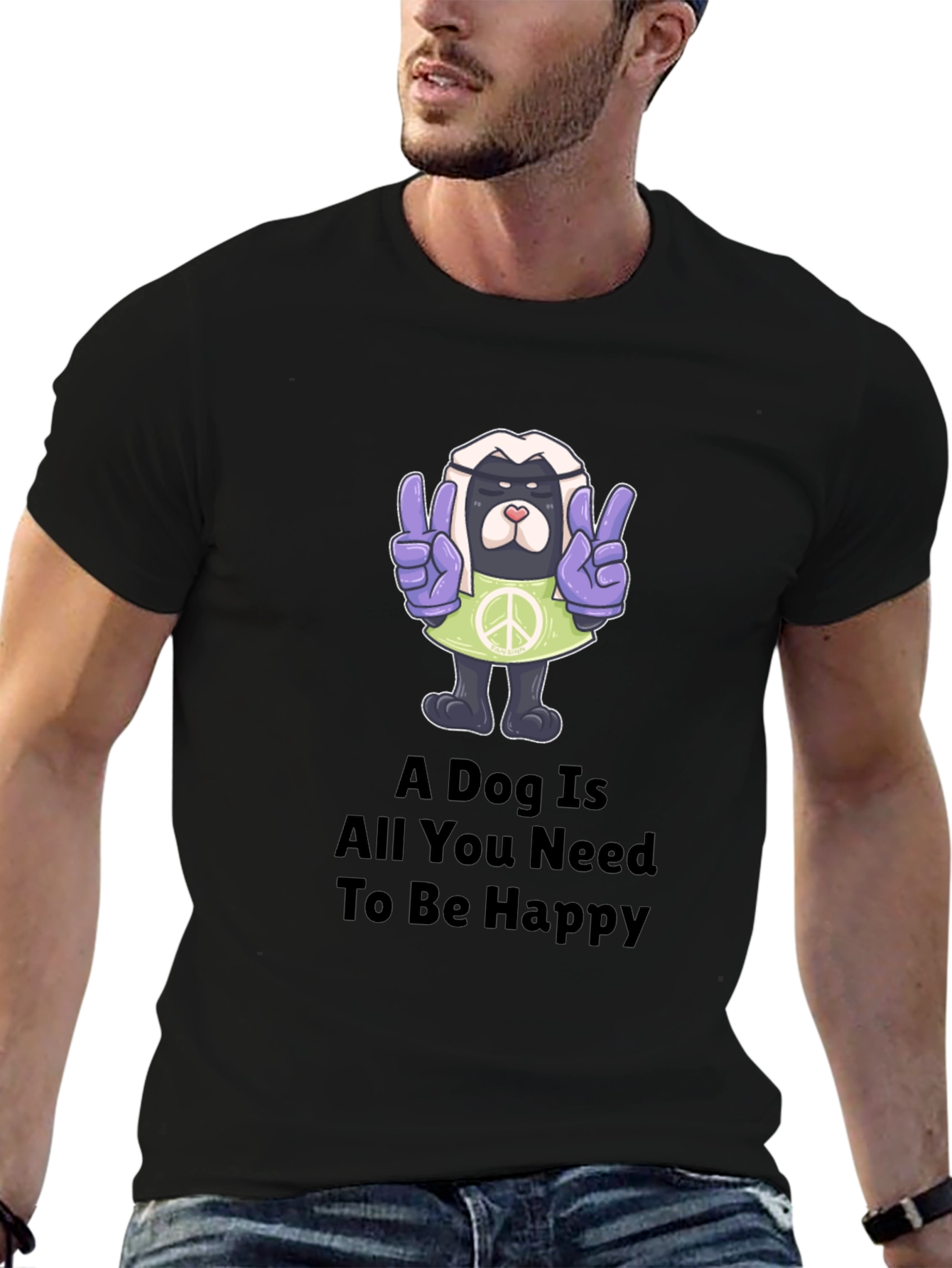 Black Dog Is All You Need T-Shirt view 6