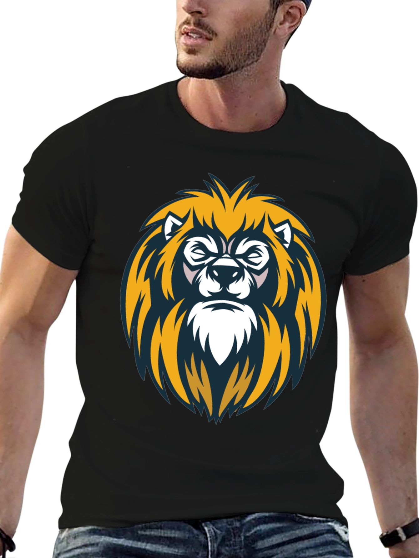 Black Lion Graphic T-Shirt - Bold Style view 6