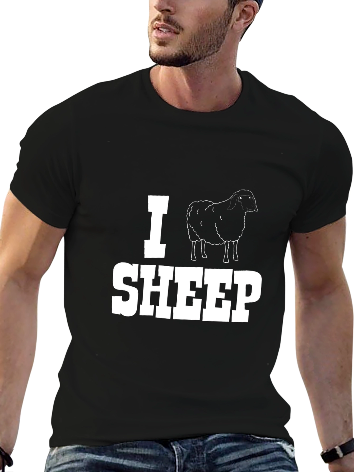Black I Sheep T-Shirt - Cotton Tee view 6