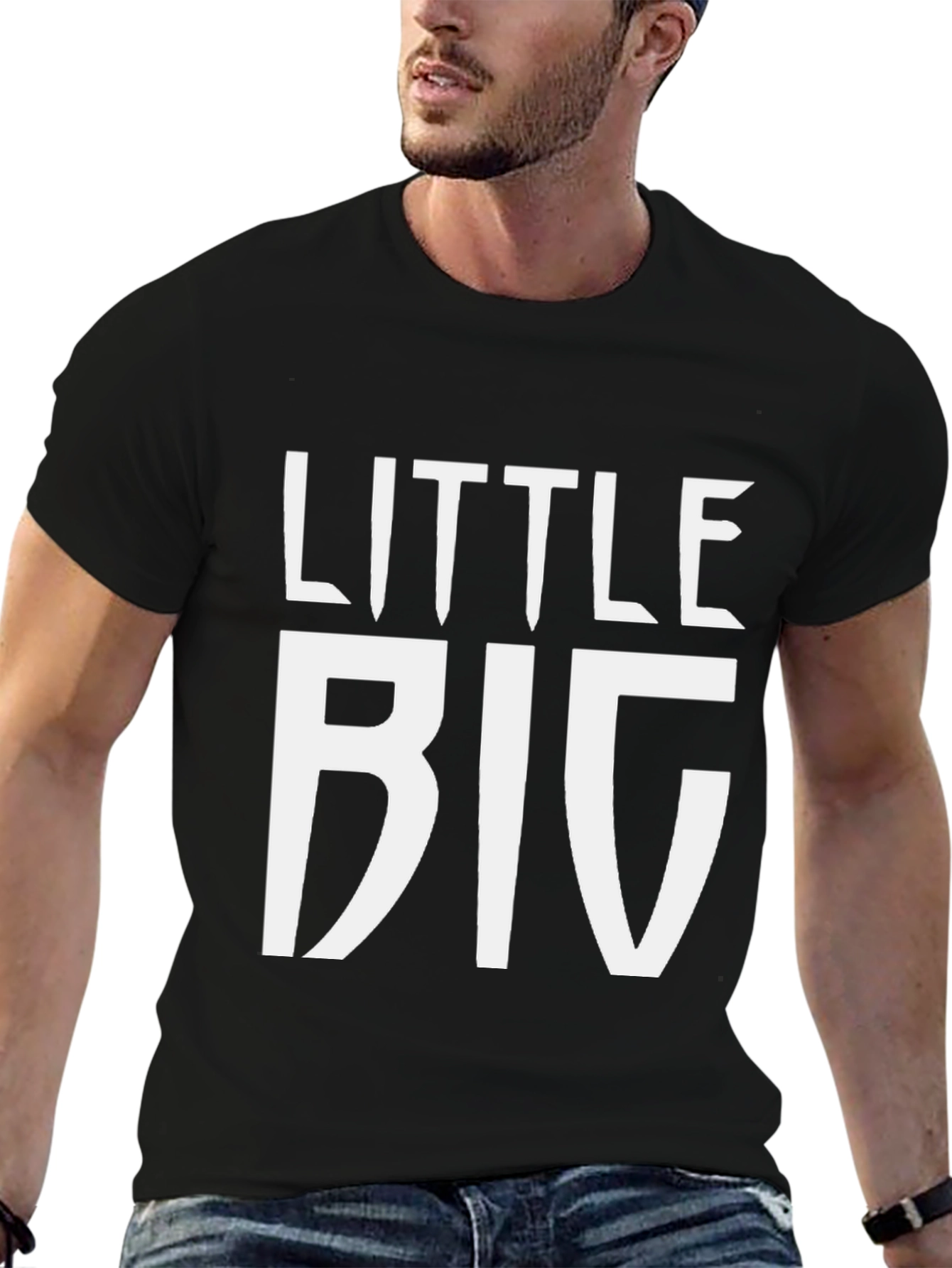 Black Little BIG Black Graphic Tee view 6