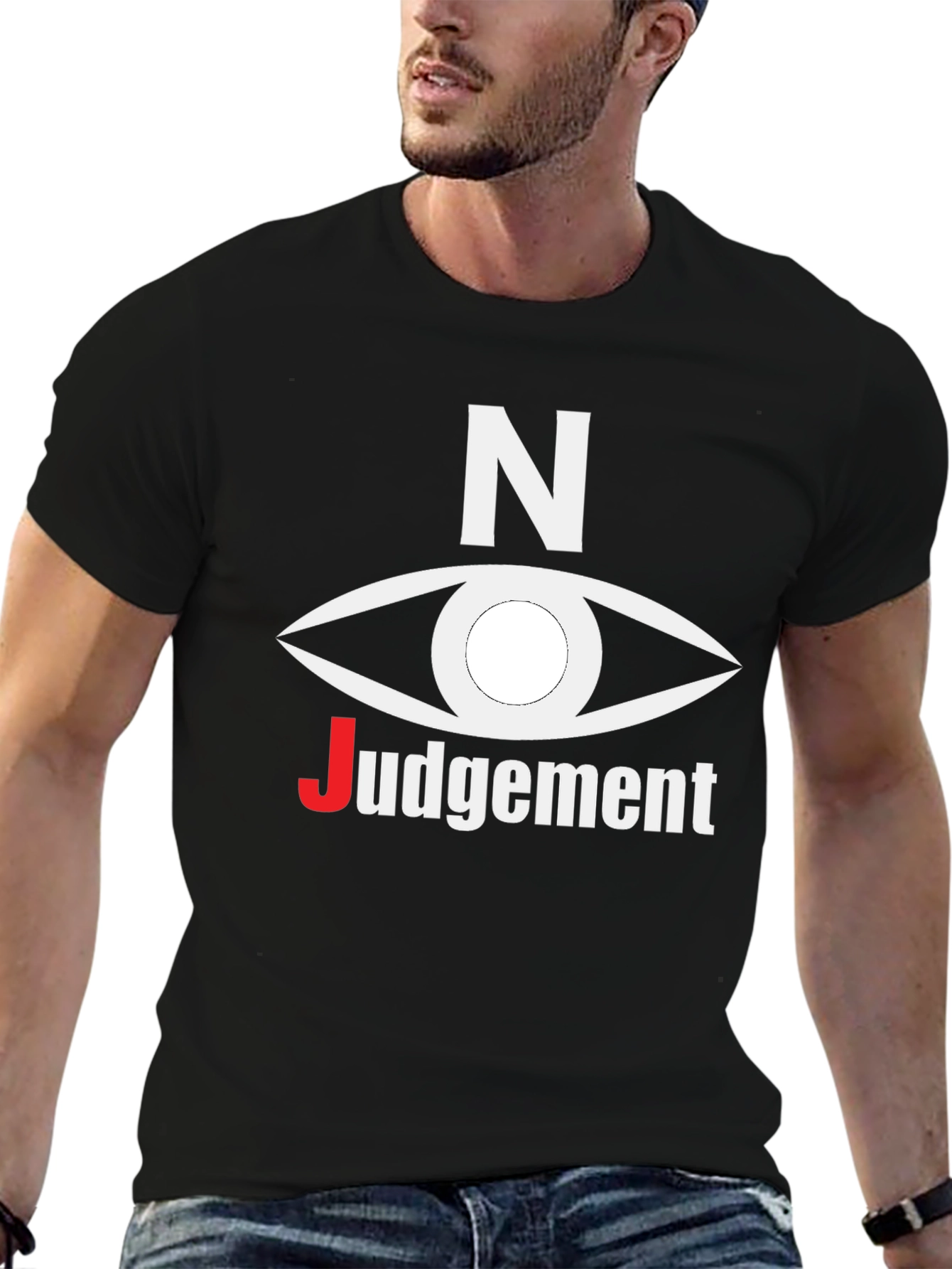 Black Novelty N Eye Judgement Graphic Tee - Black view 6