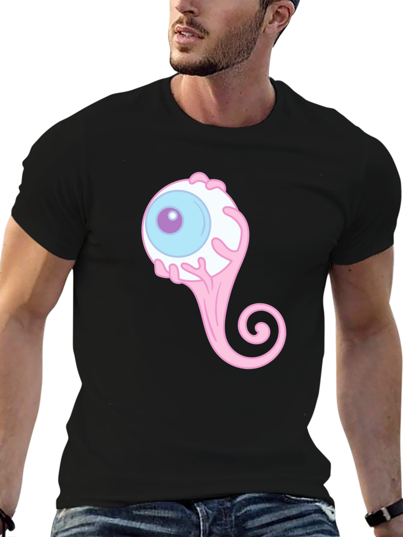 Black Eyeball Graphic Tee - Quirky & Unique Design view 6