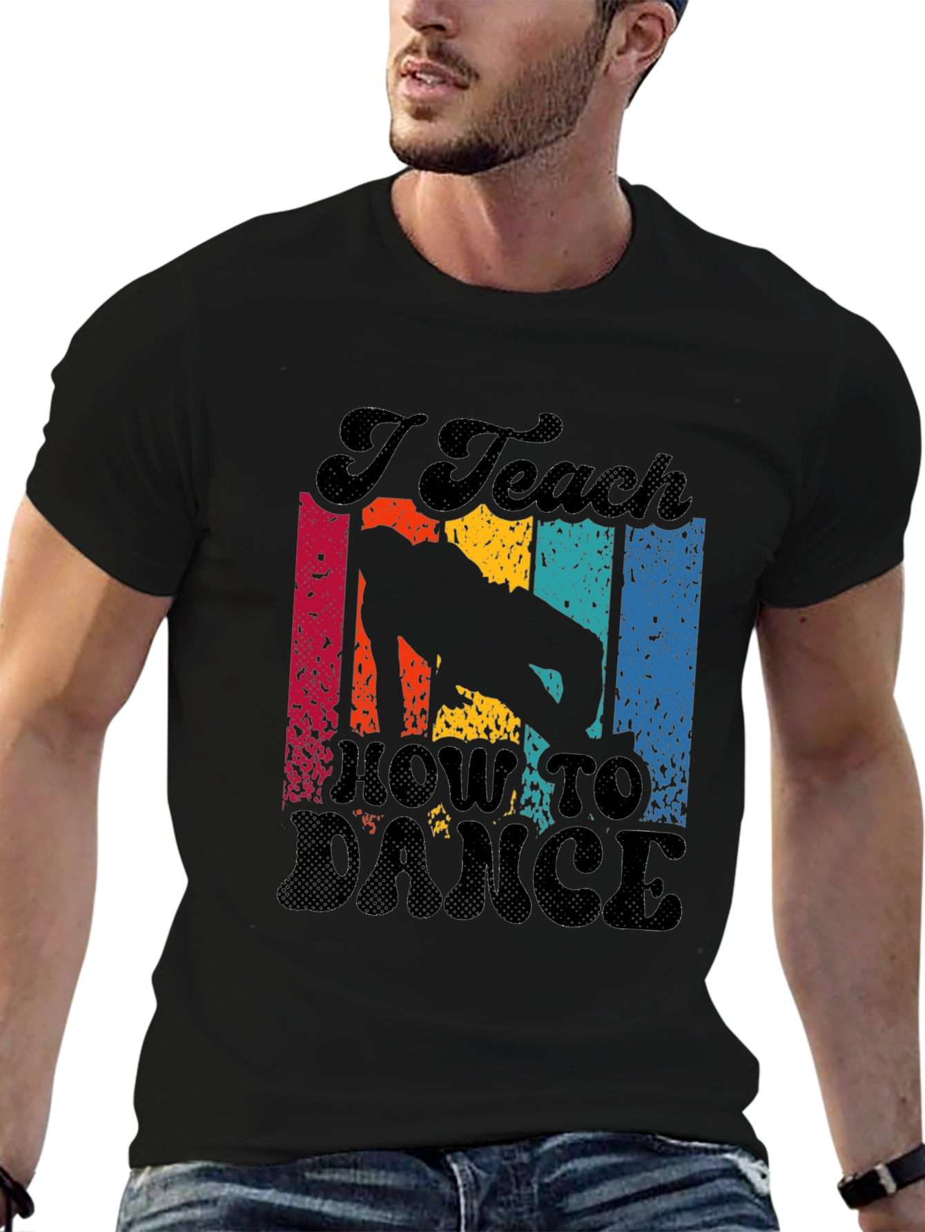 Black I Teach How To Dance Retro T-Shirt view 6