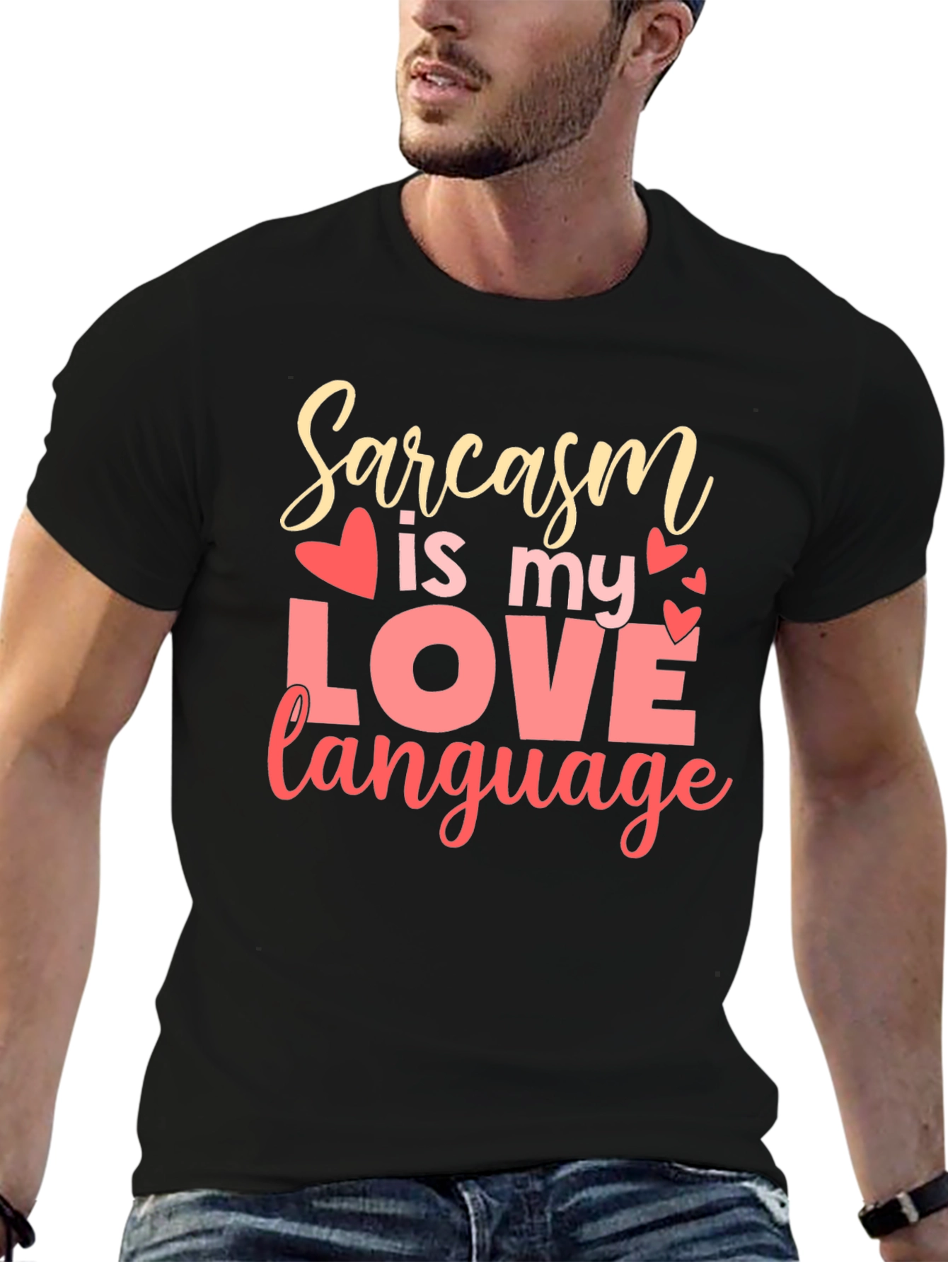 Black Sarcasm is My Love Language Graphic T-Shirt view 6