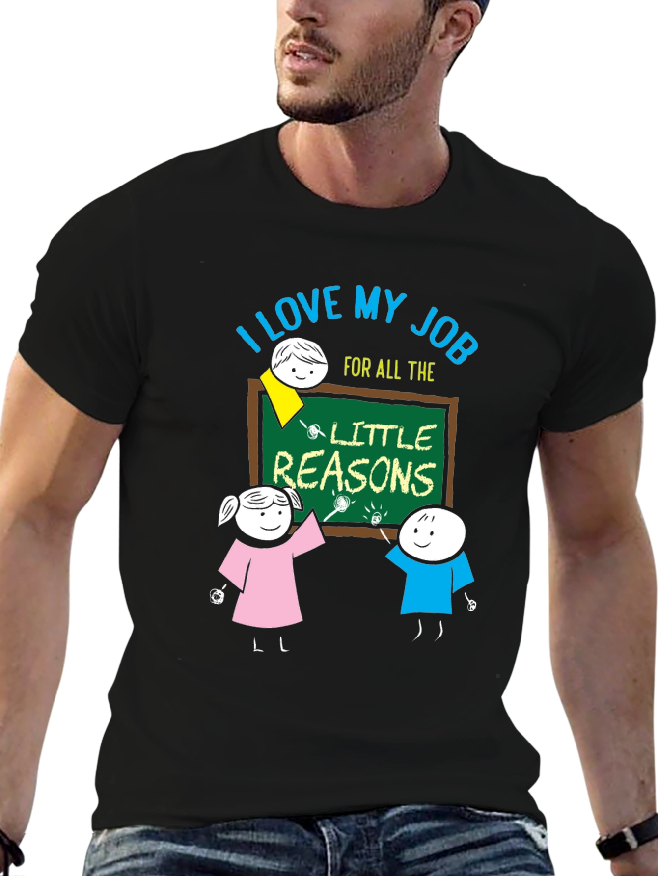 Black I Love My Job T-Shirt view 6