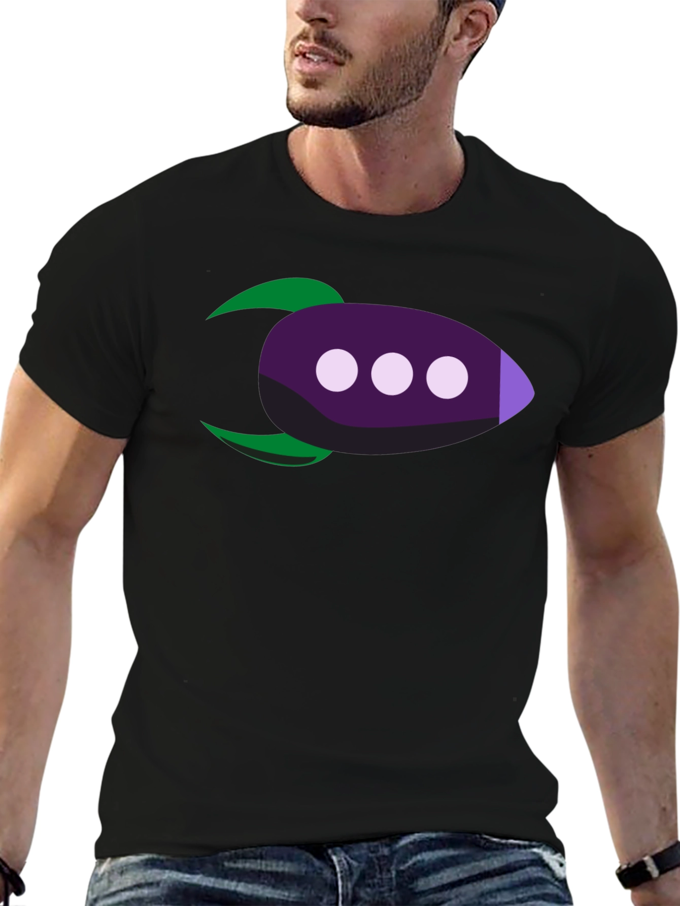 Black Rocket T-Shirt - Space Adventure Design view 6