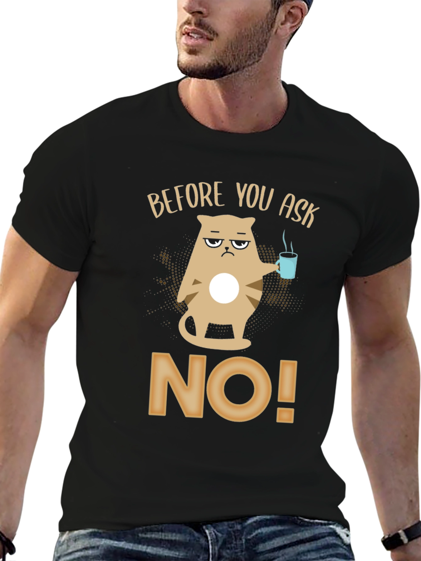 Black Before You Ask No T-Shirt view 6