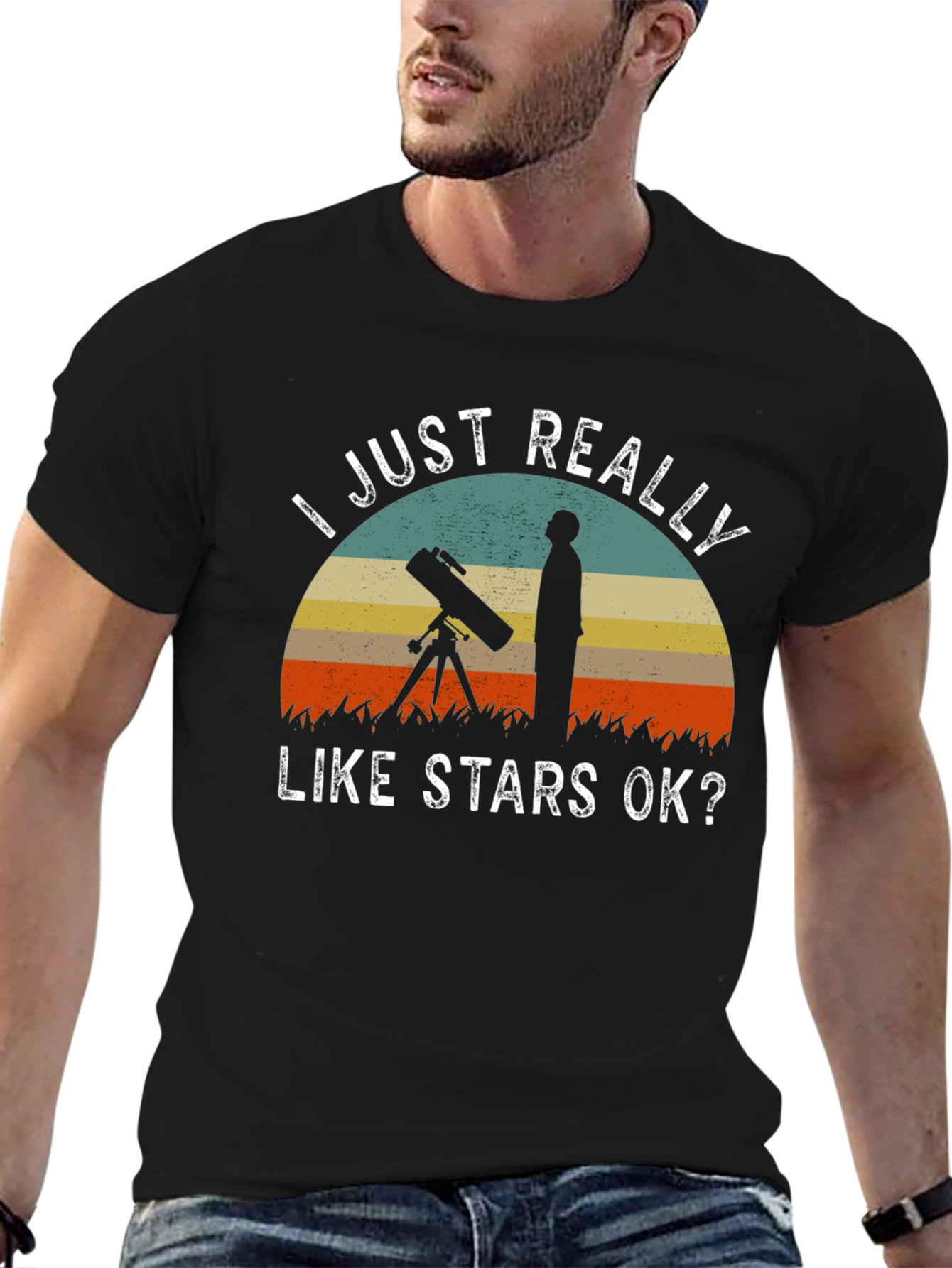 Black Stars OK? Graphic Tee view 6