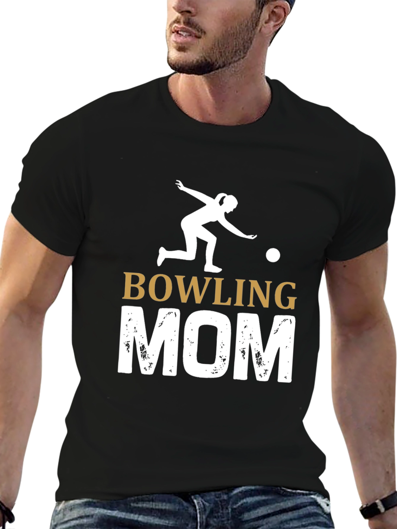 Black Bowling Mom Graphic Tee view 6