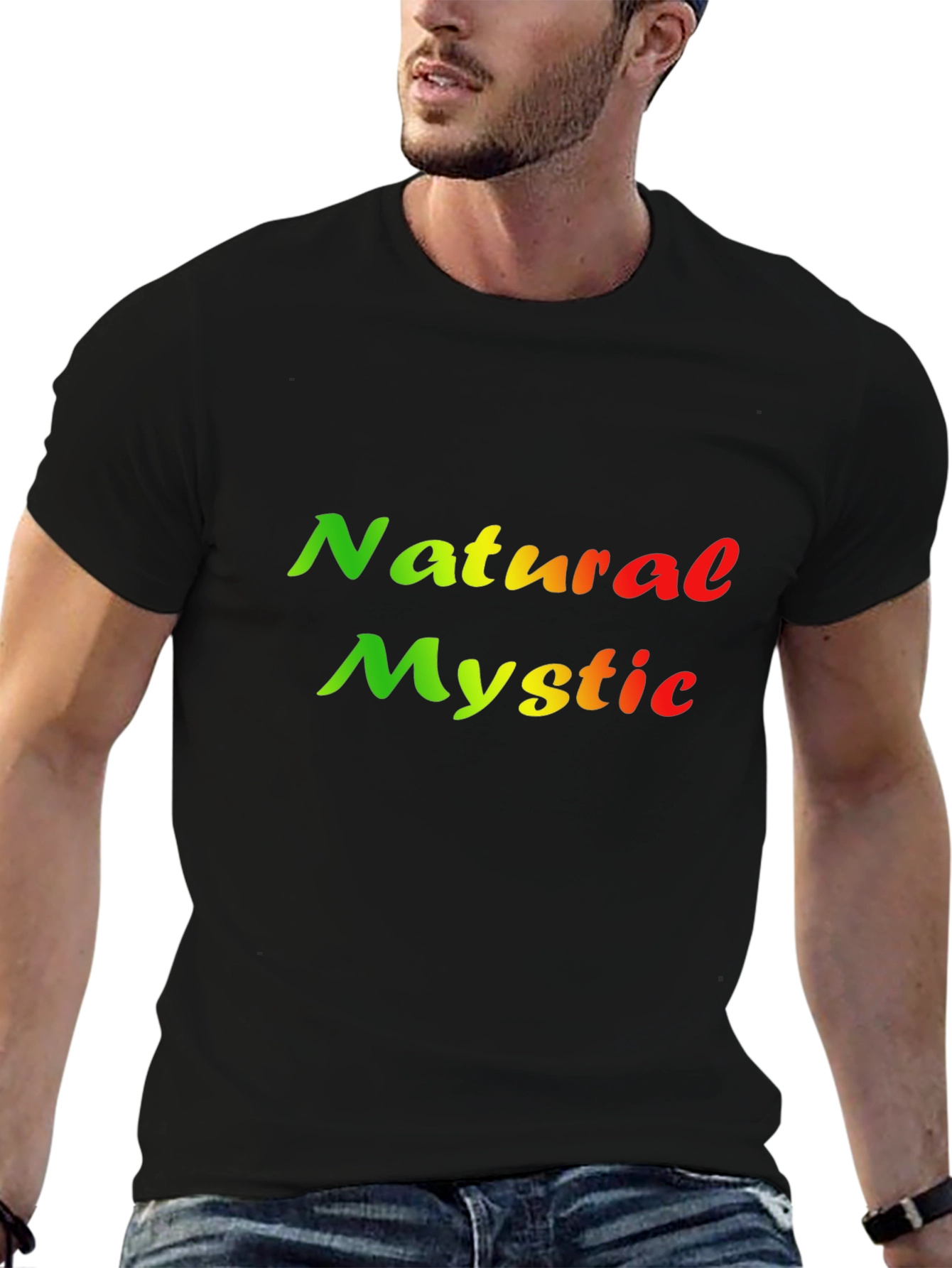 Black Natural Mystic Rasta T-Shirt - Reggae Style view 6