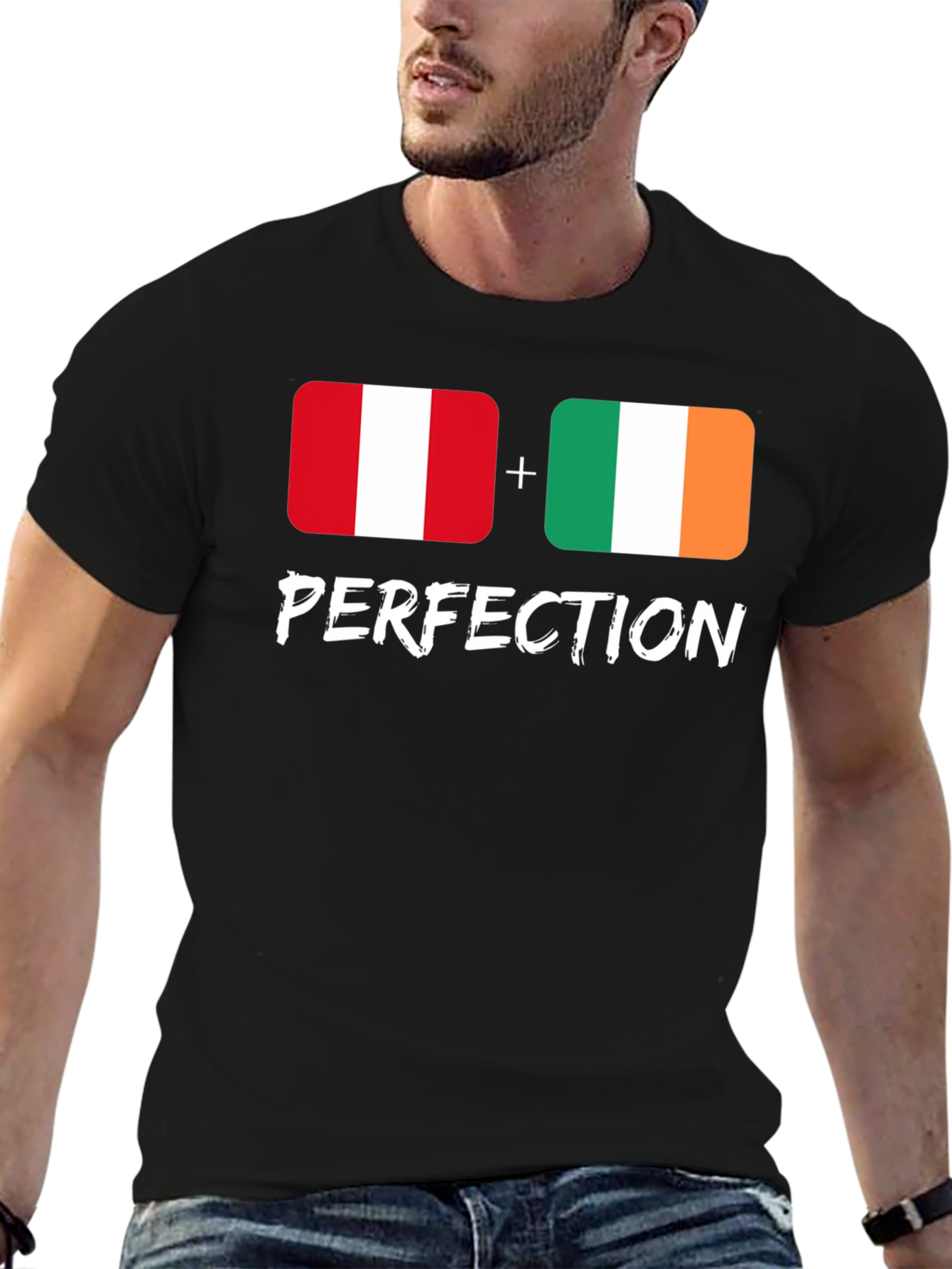 Black Peru & Ireland Perfection T-Shirt view 6