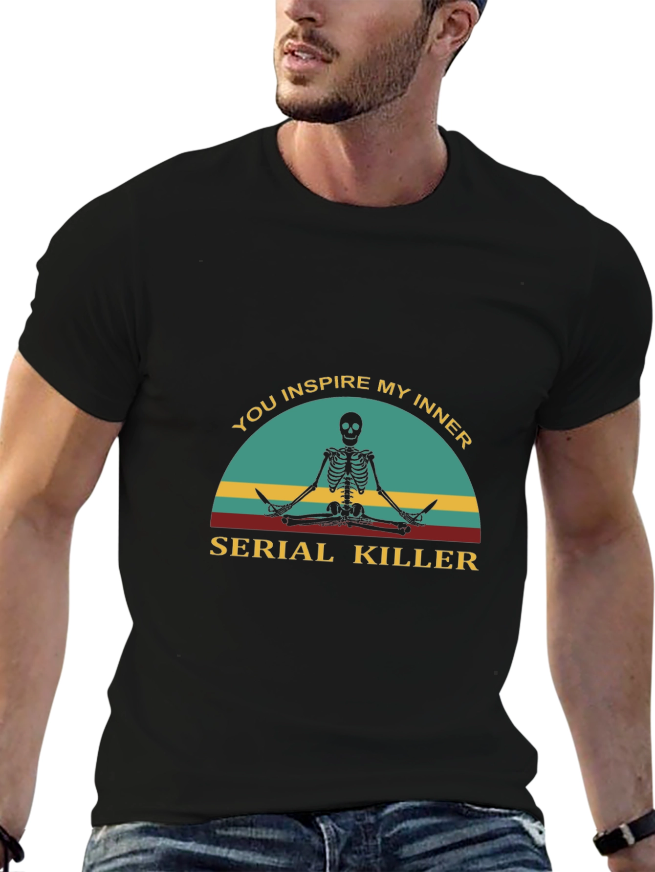 Black Inspire My Inner Serial Killer Tee view 6