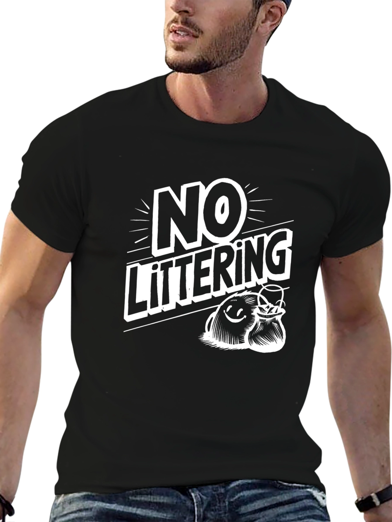 No Littering Graphic Tee - Eco-Friendly Awareness T-Shirt - 6