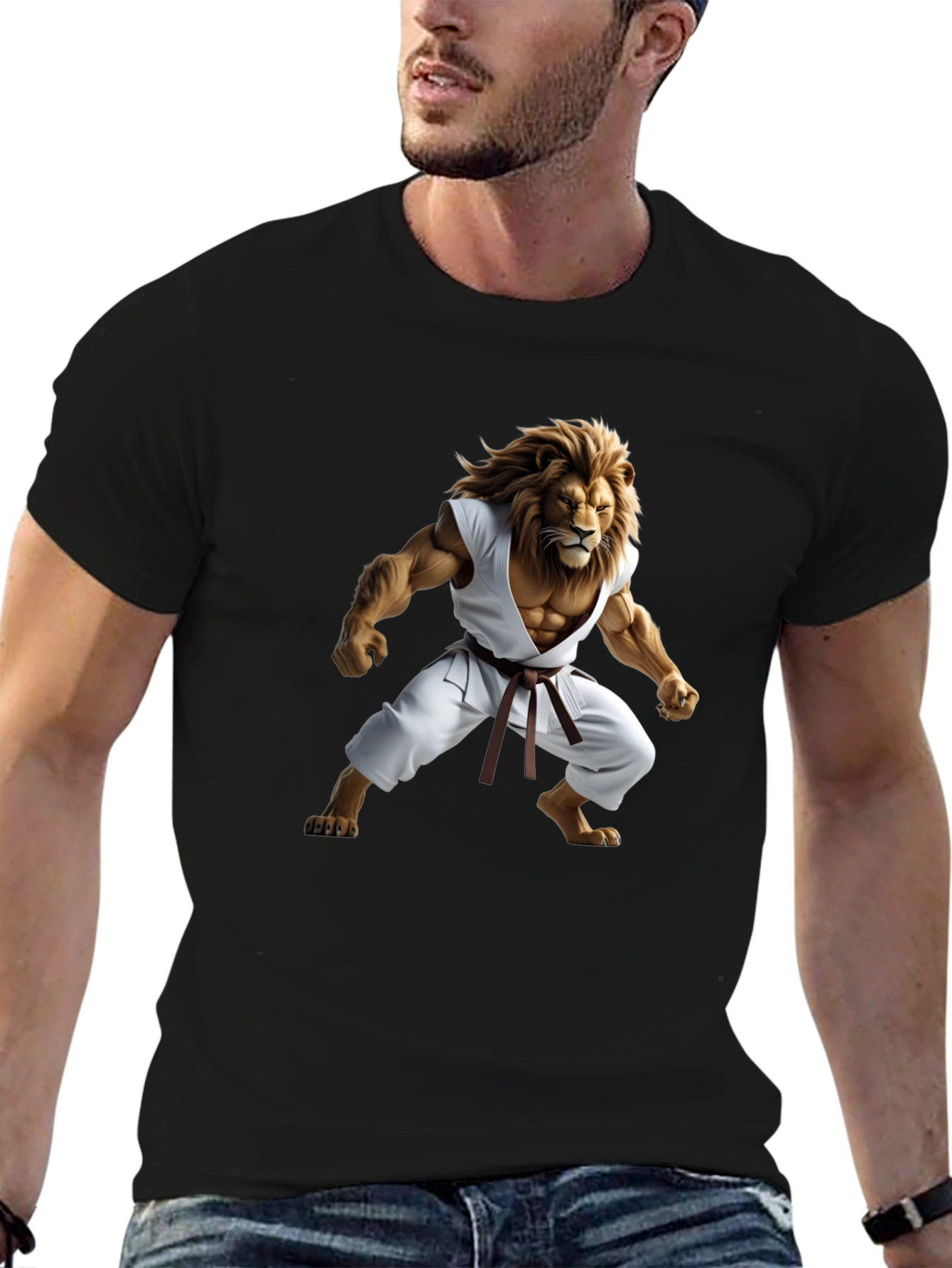 Black Lion Karate Master Black T-Shirt view 6